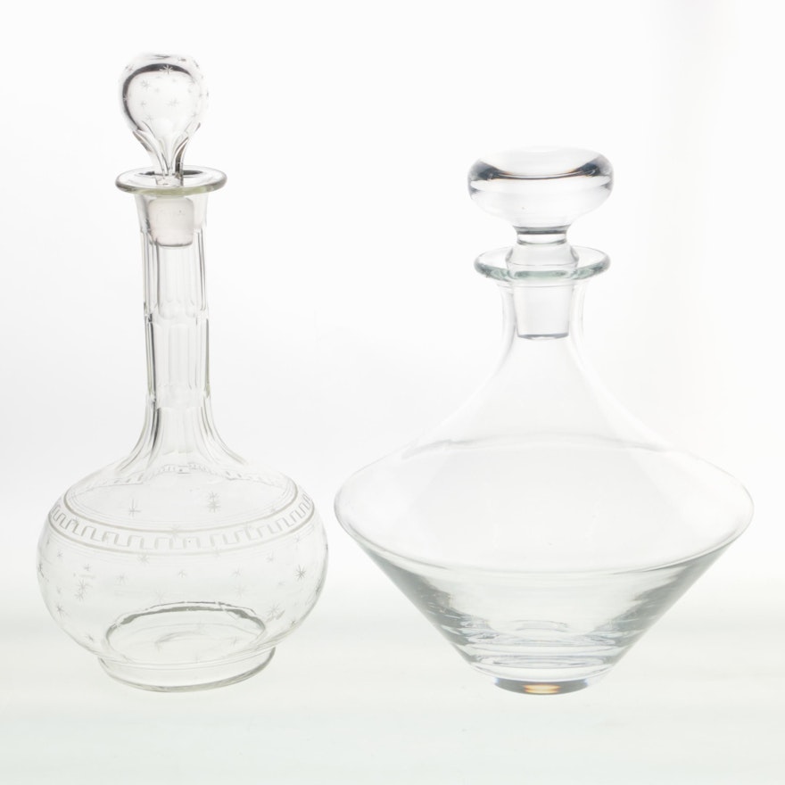 Antique Glass and Crystal Decanters