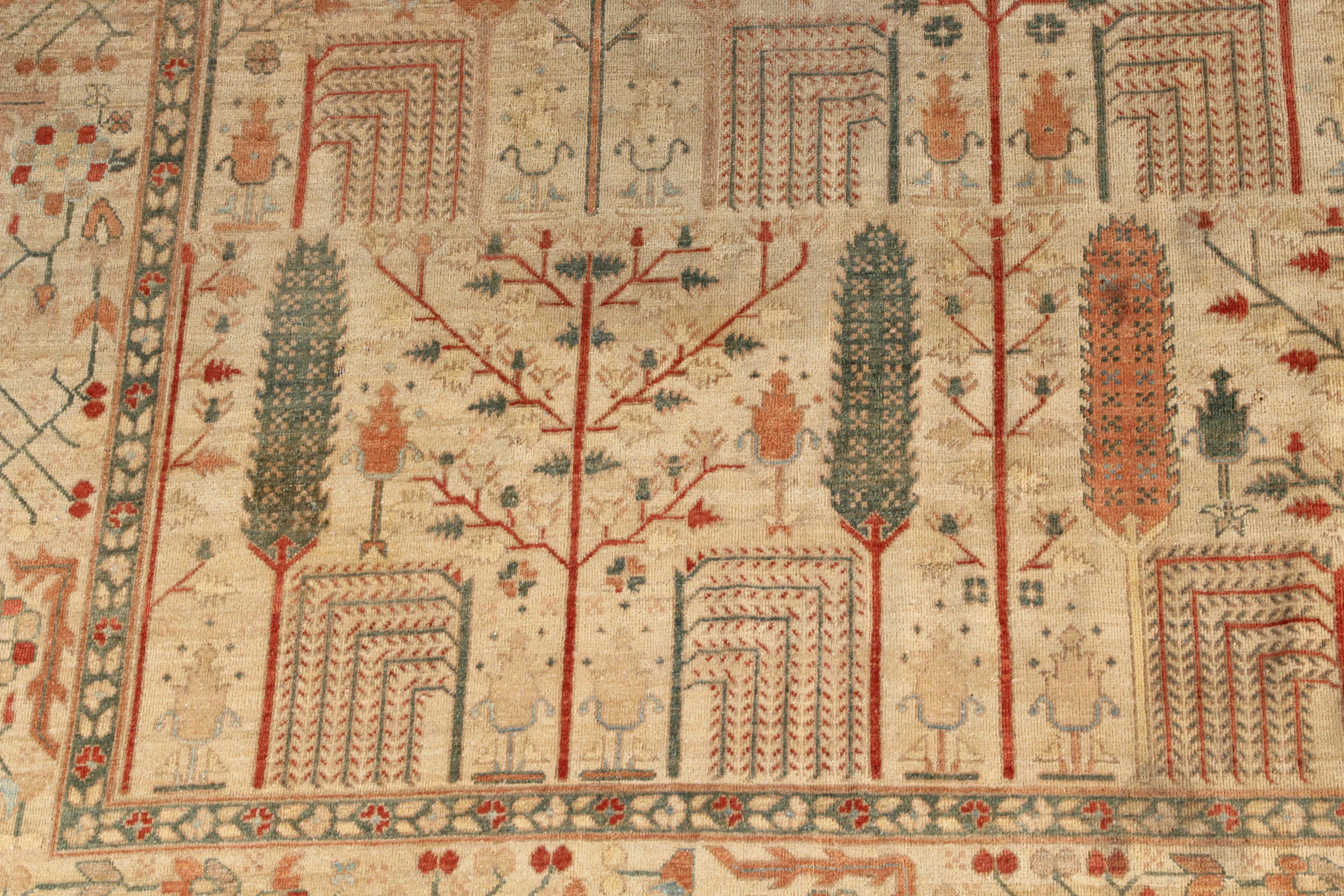 Large Hand-Knotted Indo-Bakhtiari Area Rug