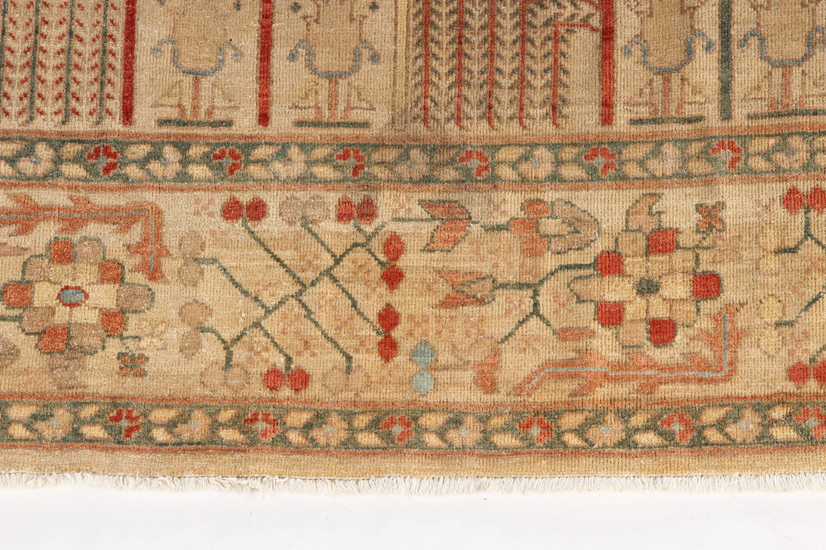 Large Hand-Knotted Indo-Bakhtiari Area Rug