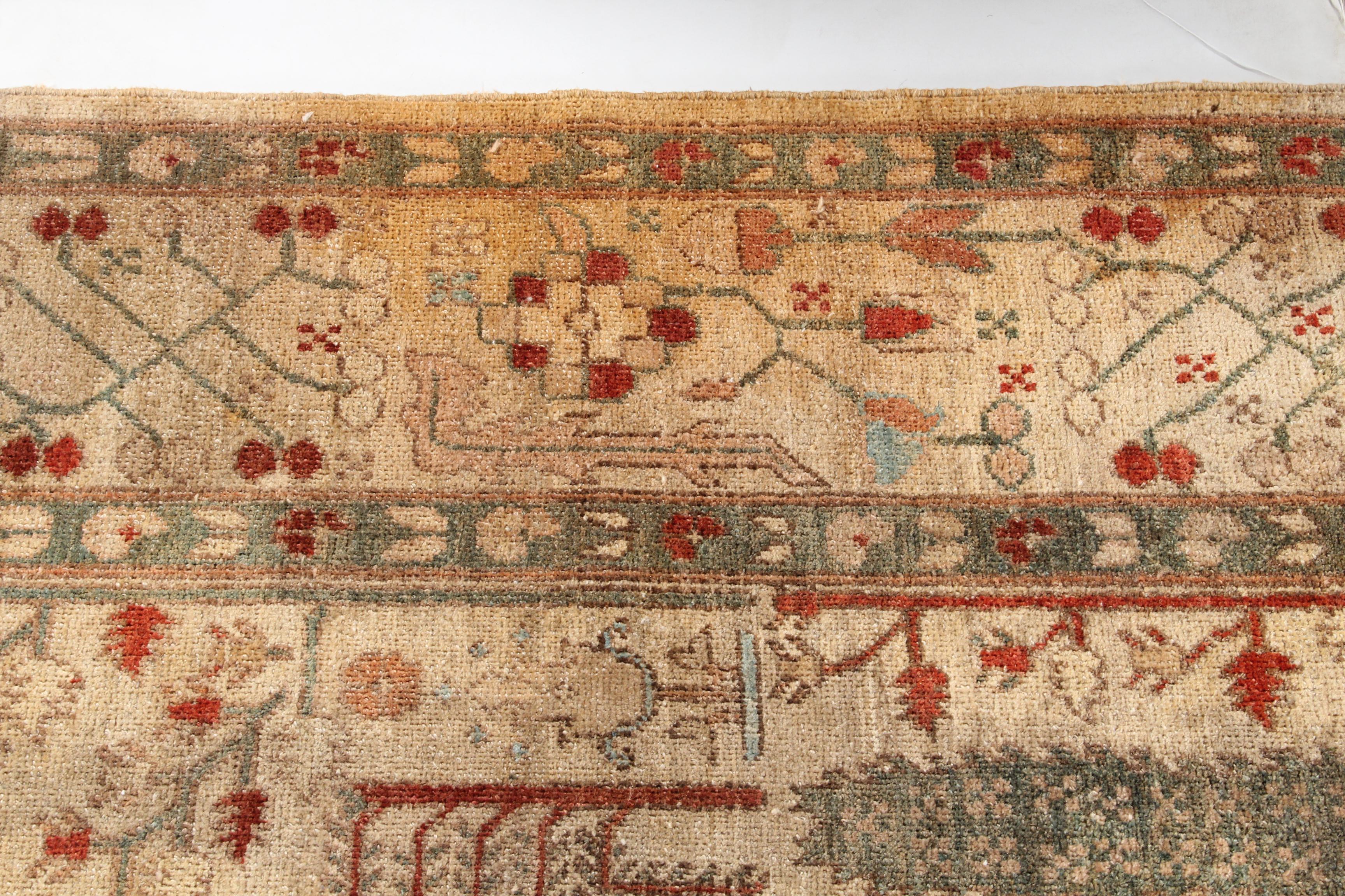 Large Hand-Knotted Indo-Bakhtiari Area Rug