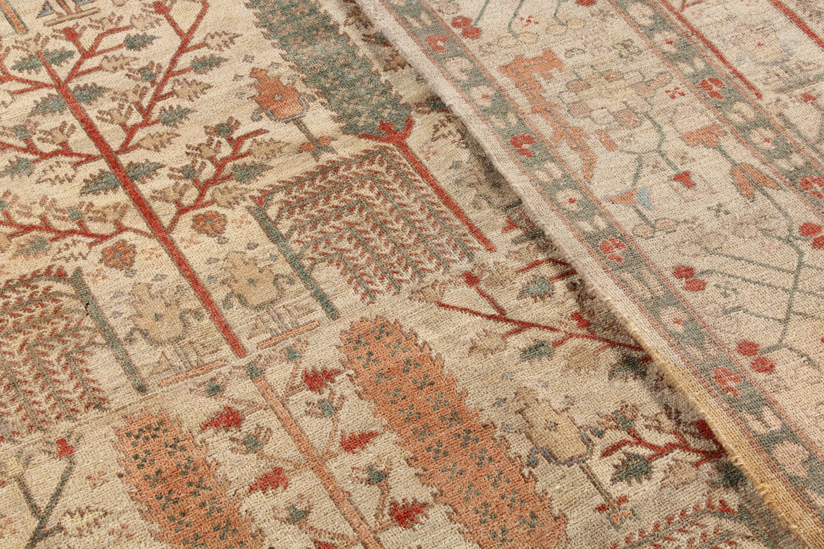 Large Hand-Knotted Indo-Bakhtiari Area Rug