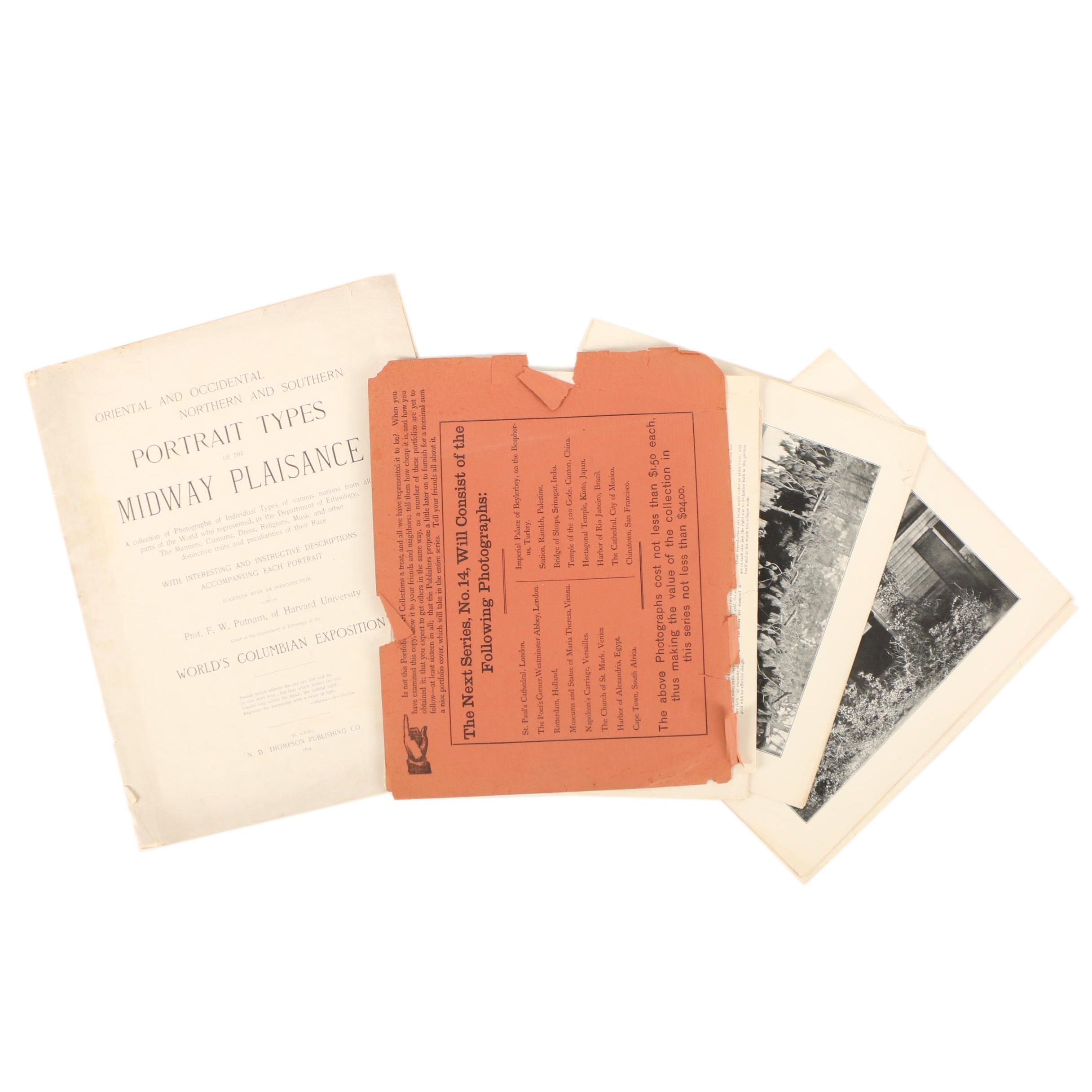 Photographic Collection Books Featuring "Portrait Types of the Midway Plaisance"