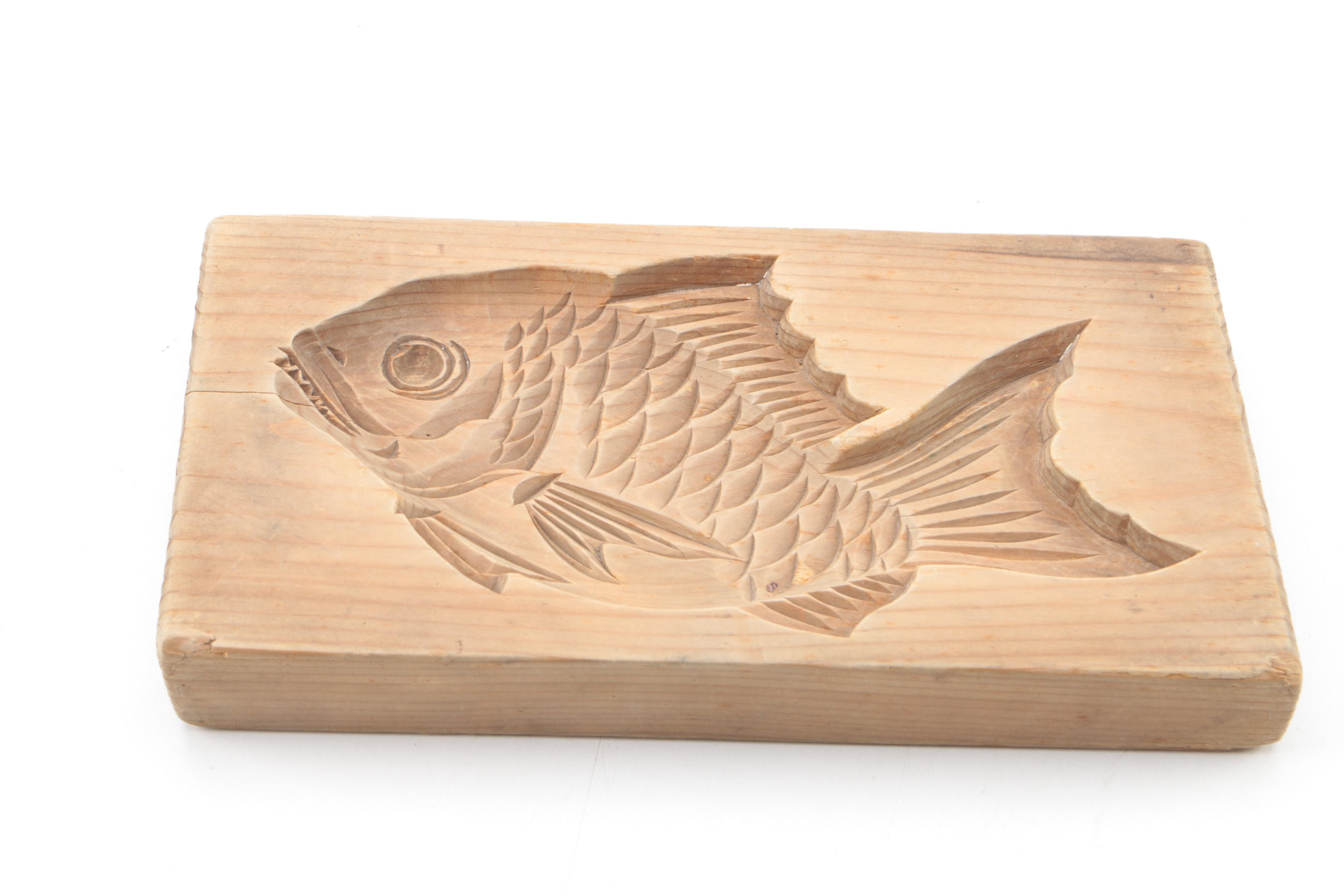 Vintage Japanese Kashigata Wooden Molds