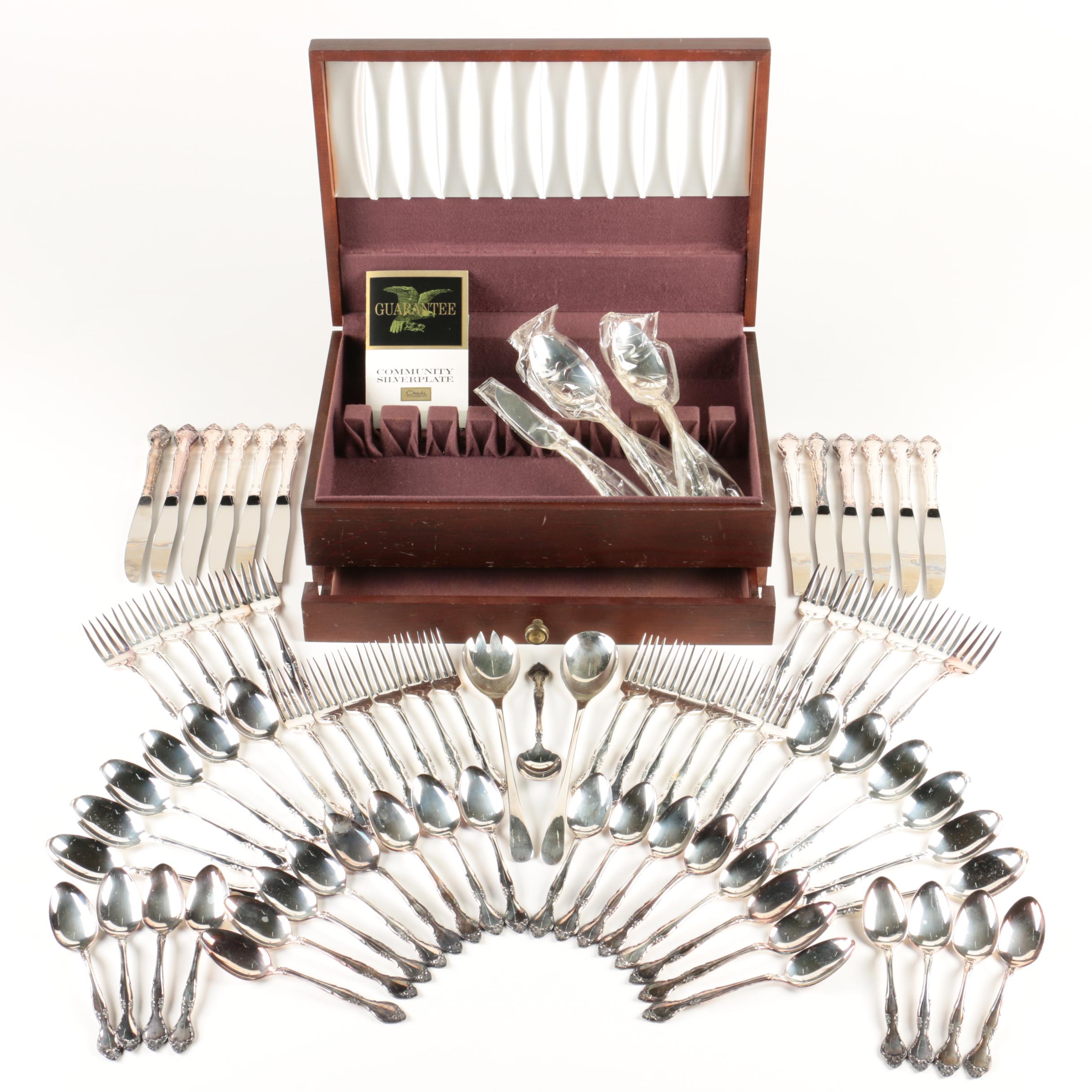 Oneida Community "Affection" Silver Plate Flatware Set