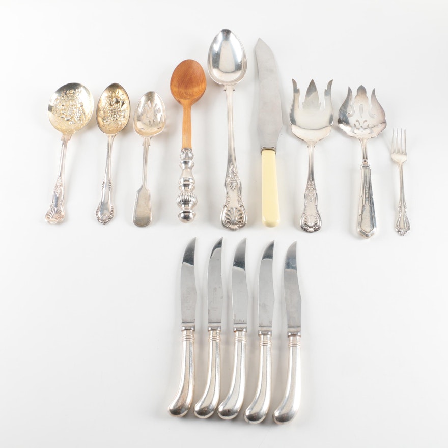 Collection of Sterling Handled, Silver Plate and Metal Utensils