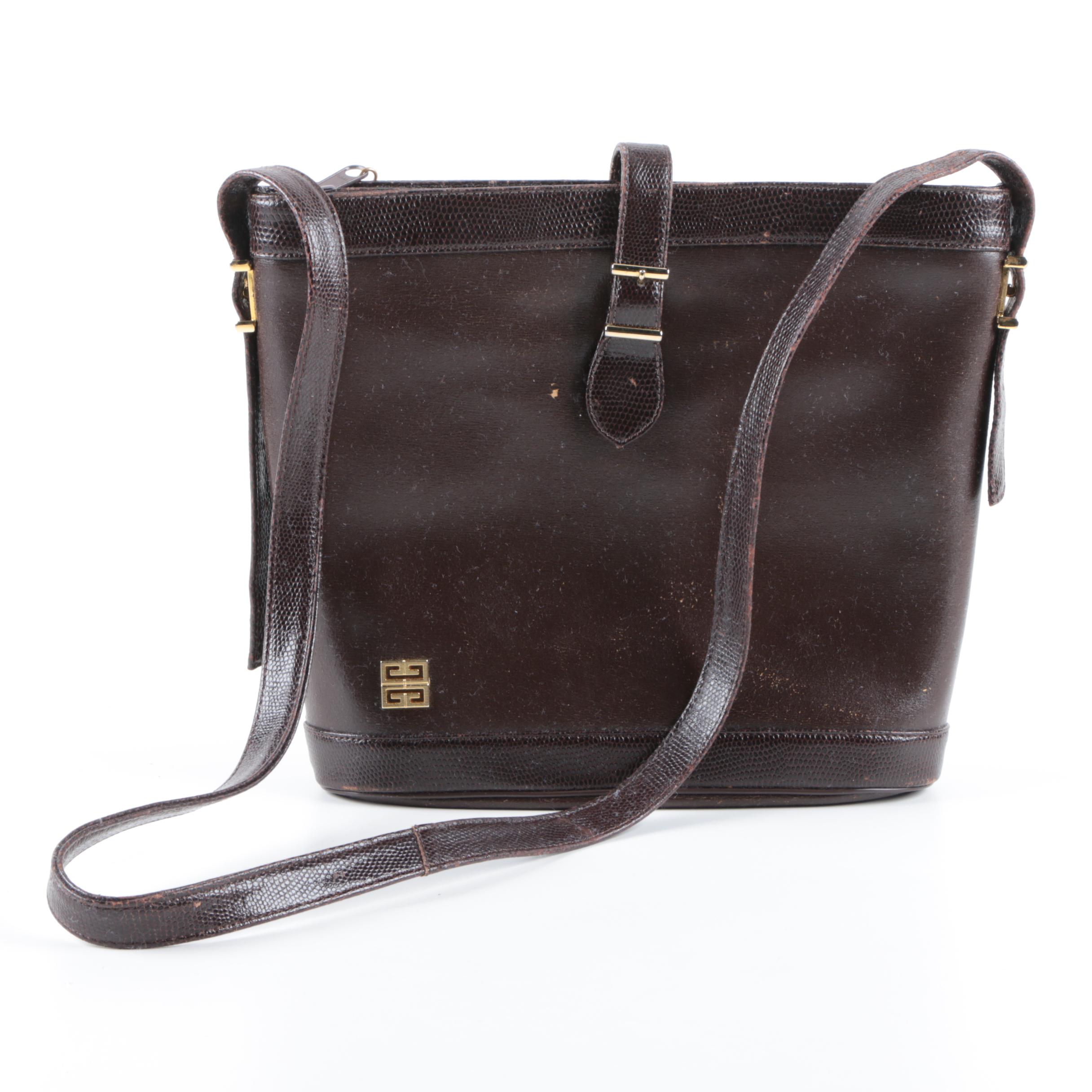 Vintage Brown Leather Givenchy Bucket Bag
