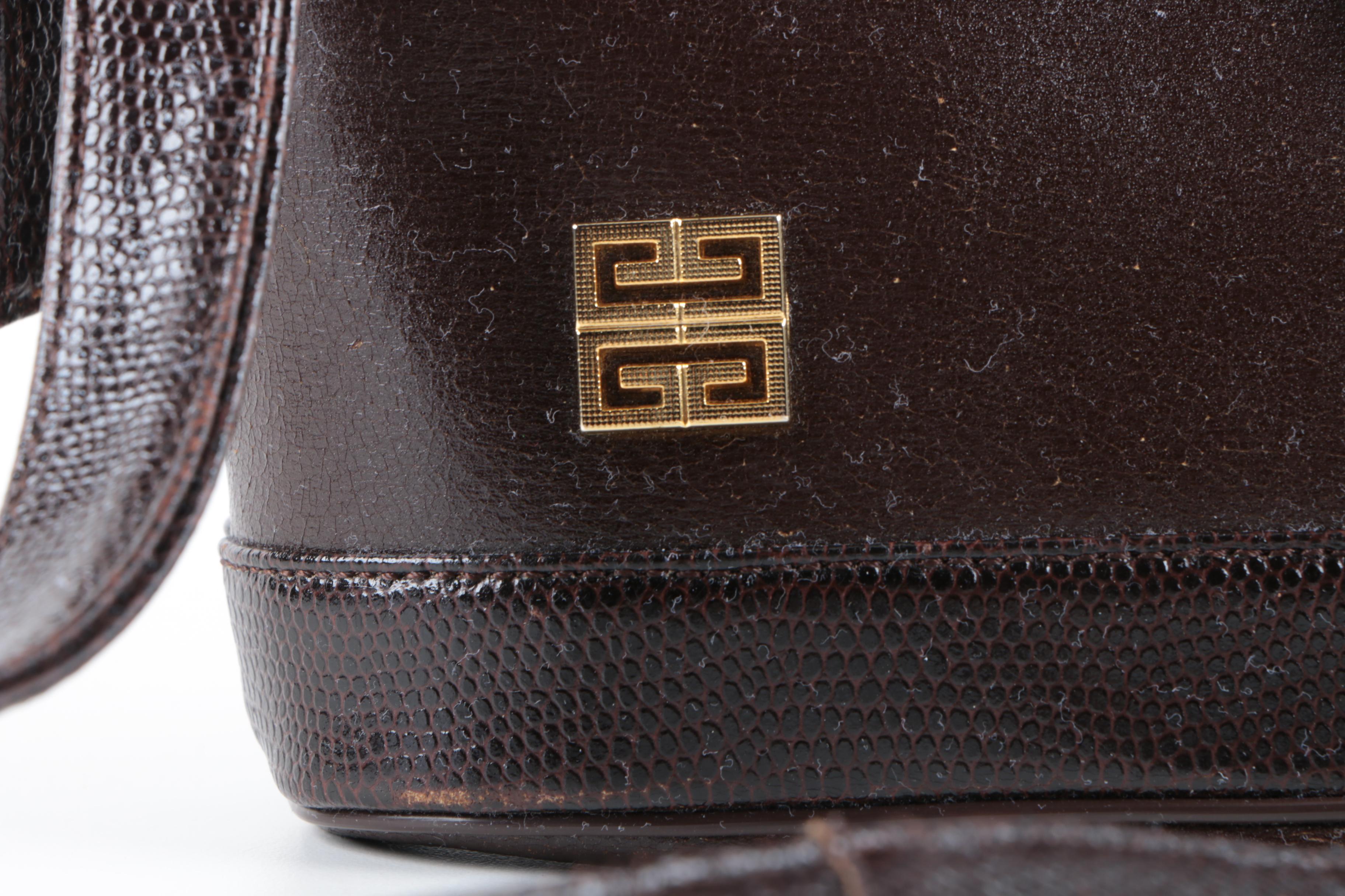 Vintage Brown Leather Givenchy Bucket Bag