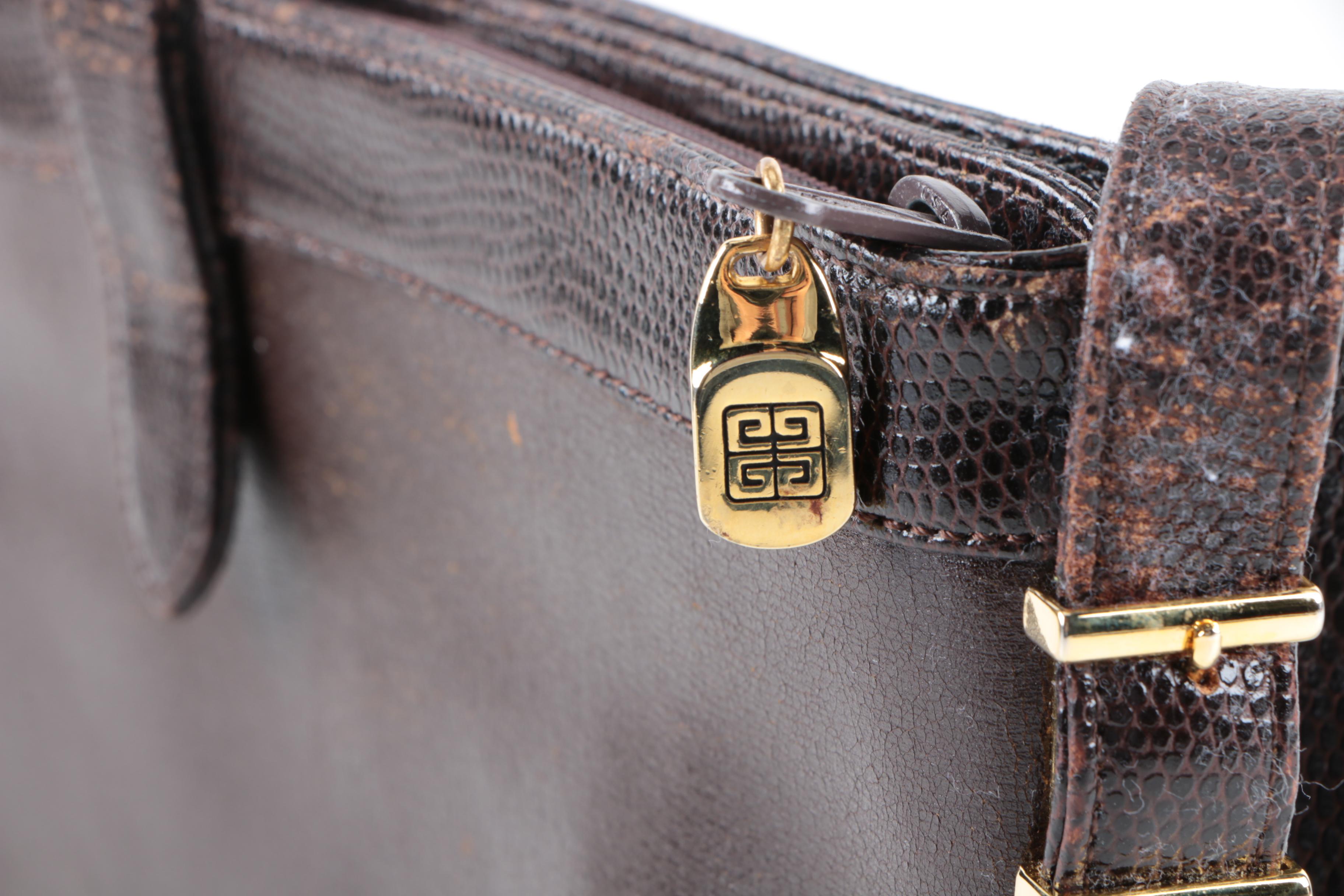 Vintage Brown Leather Givenchy Bucket Bag