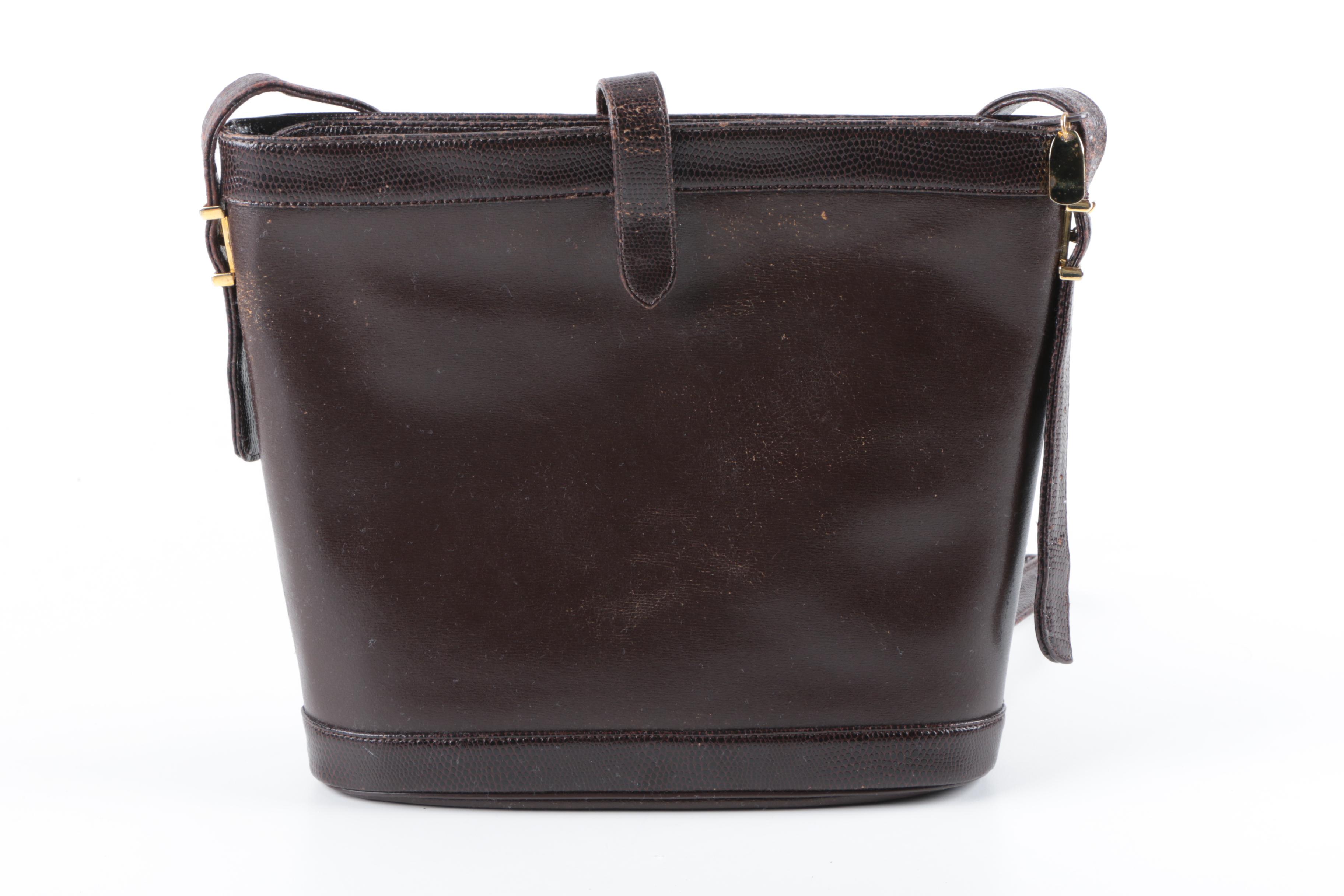 Vintage Brown Leather Givenchy Bucket Bag