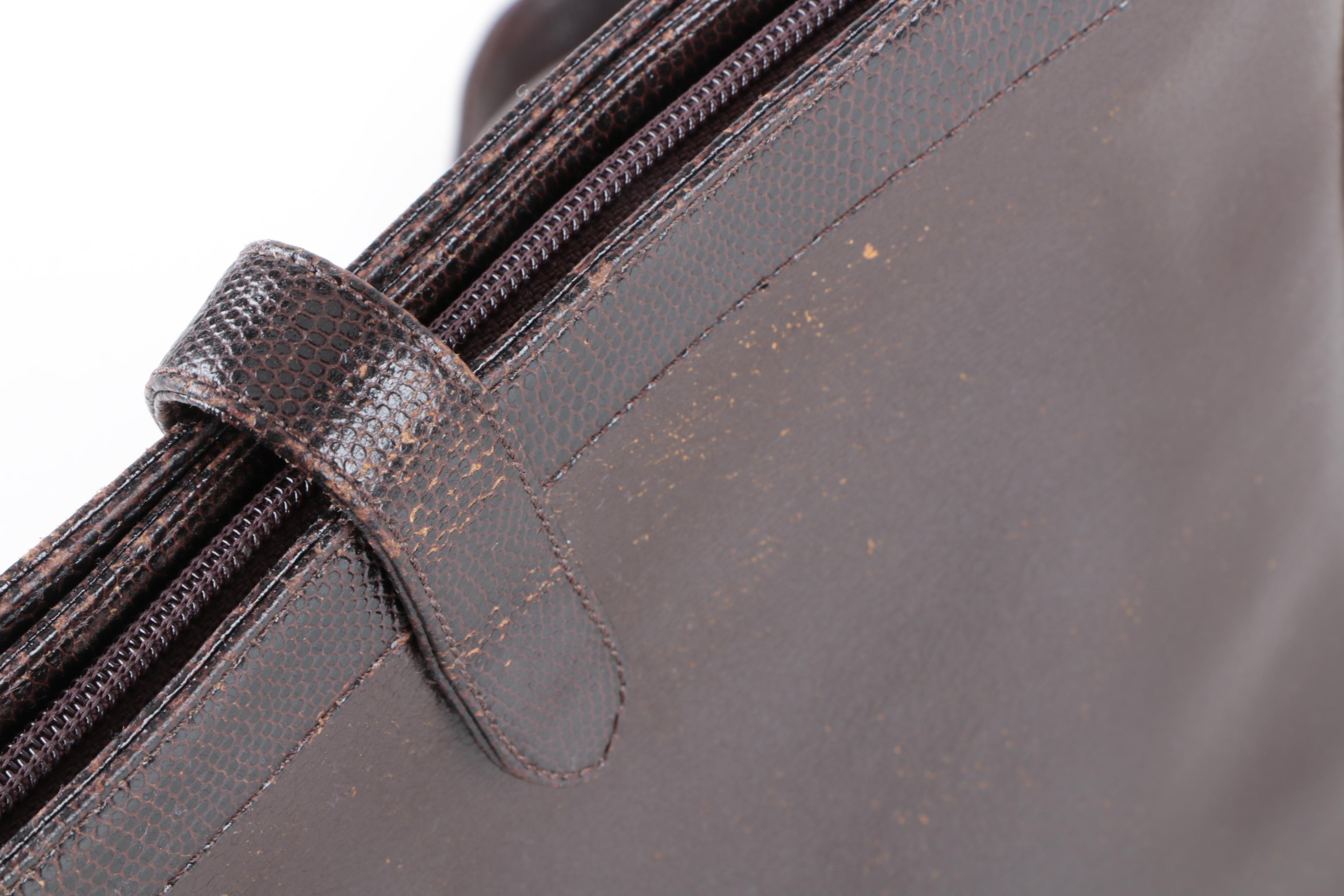 Vintage Brown Leather Givenchy Bucket Bag