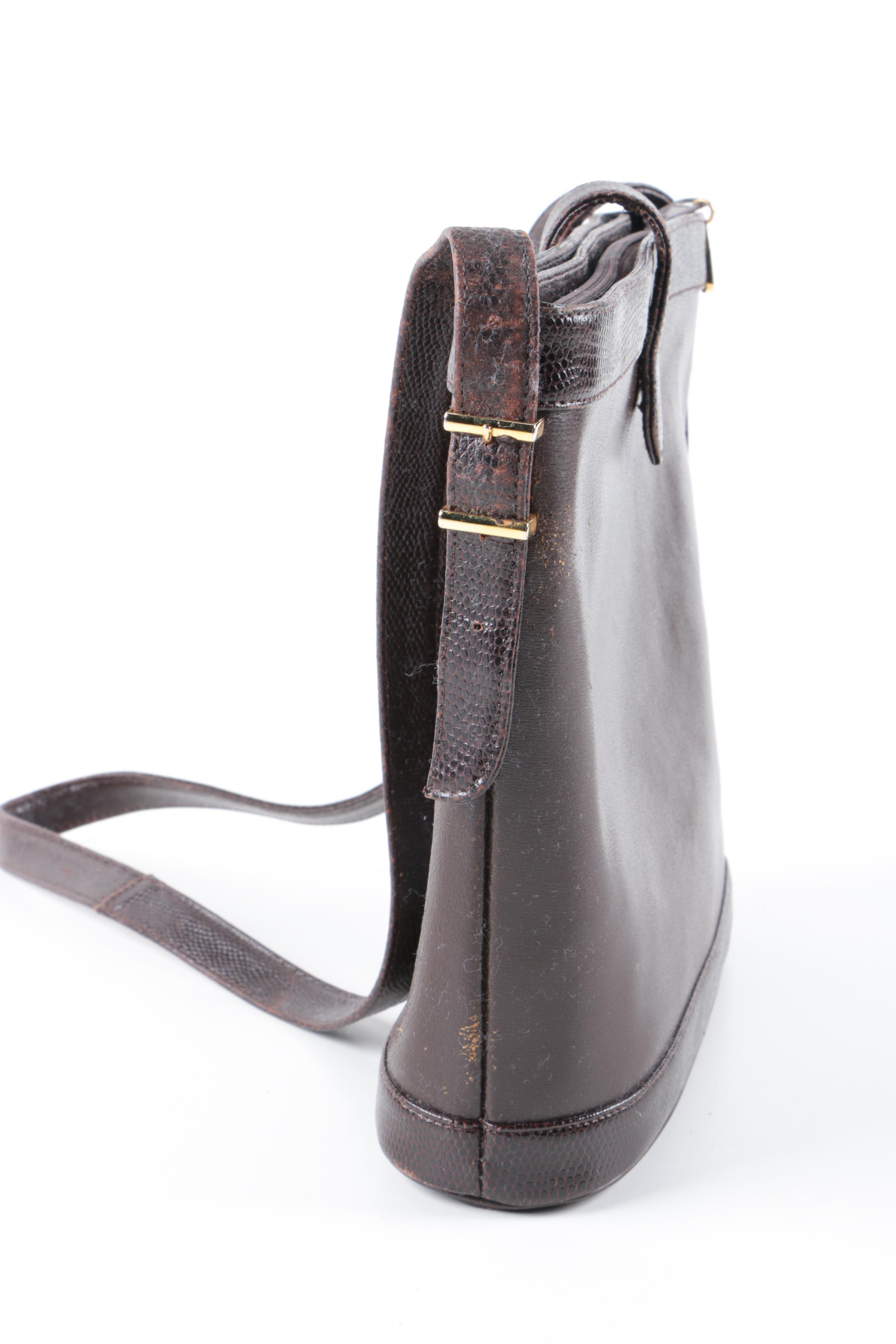 Vintage Brown Leather Givenchy Bucket Bag