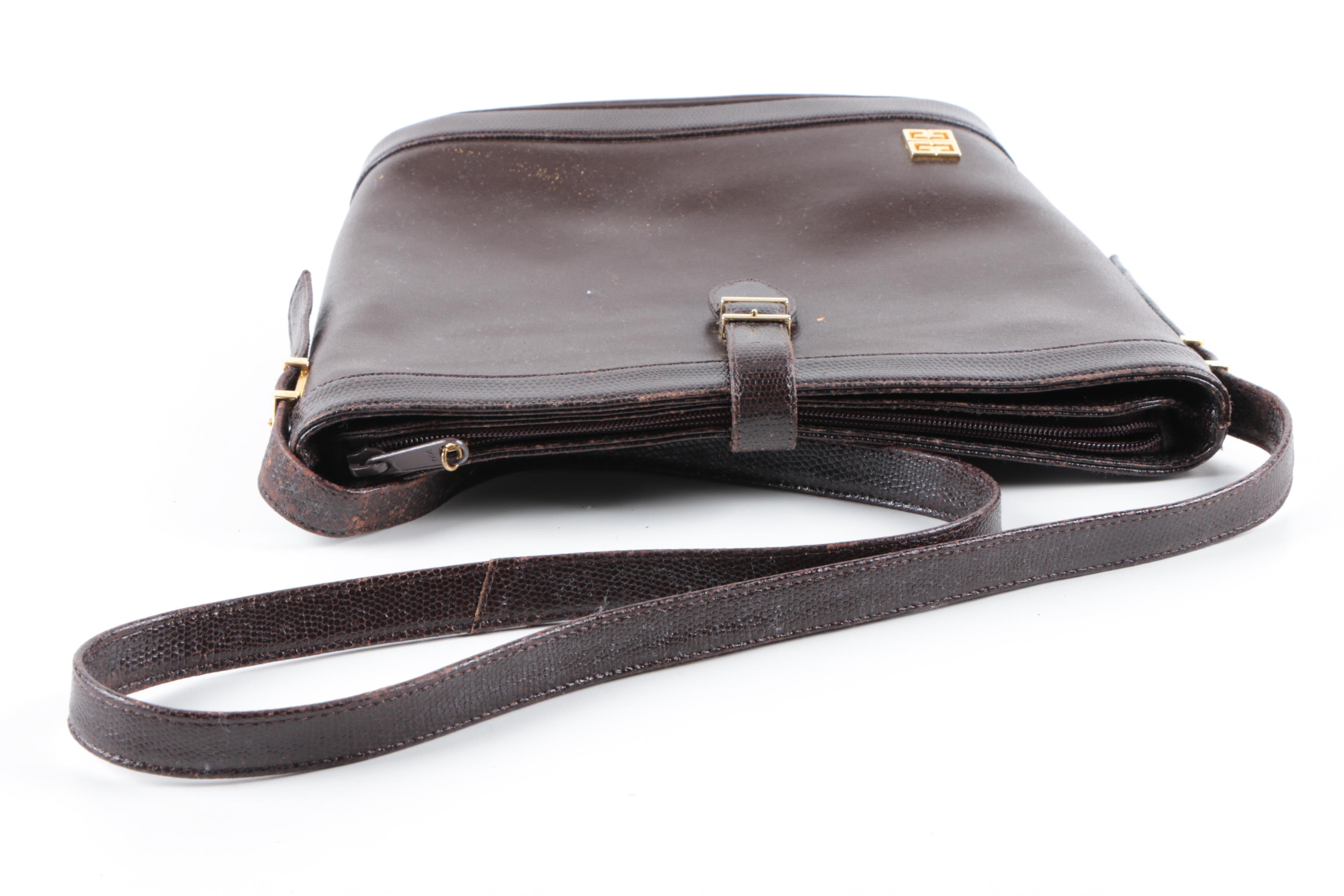 Vintage Brown Leather Givenchy Bucket Bag