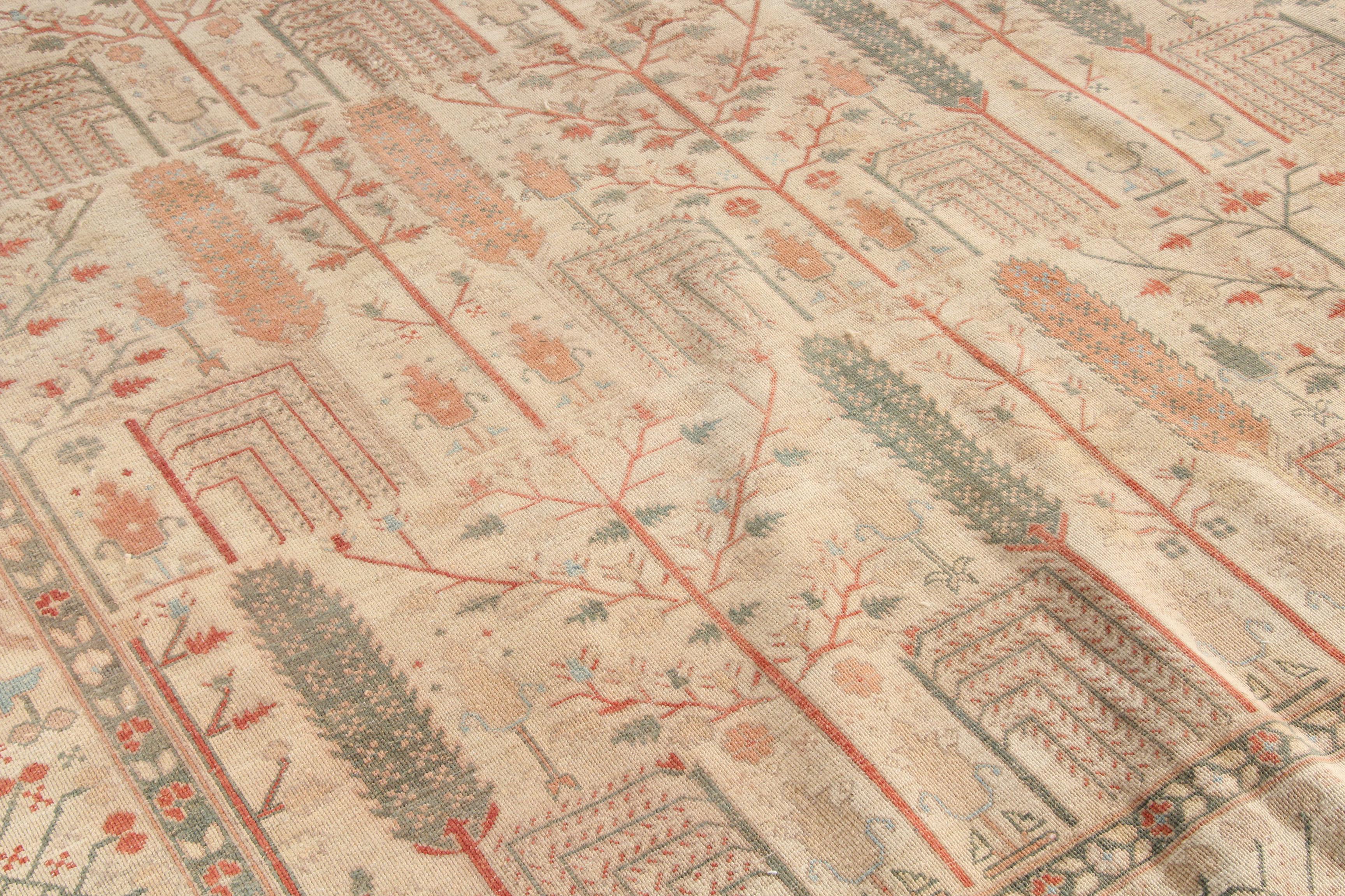 Large Hand-Knotted Indo-Bakhtiari Area Rug