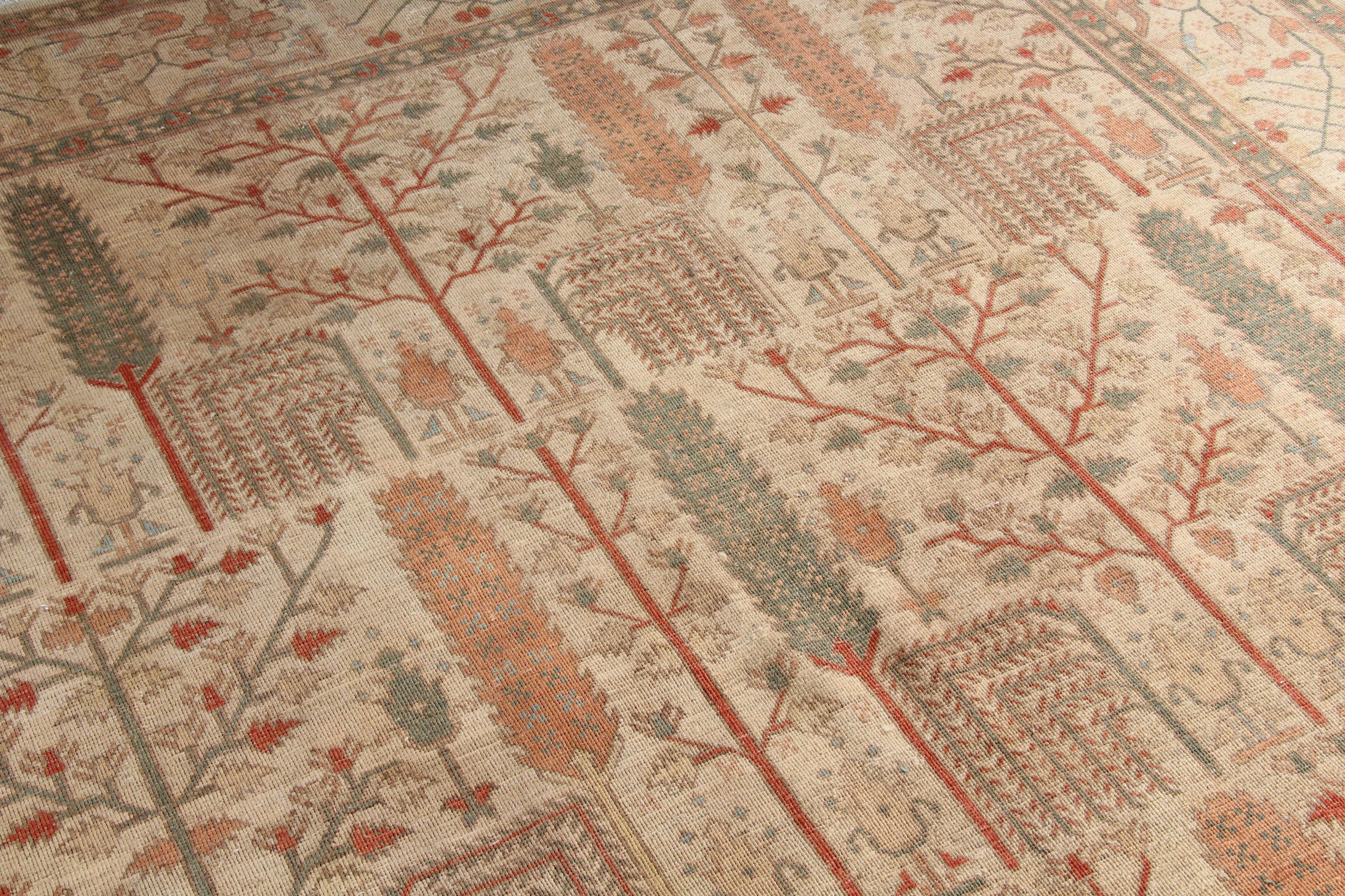 Large Hand-Knotted Indo-Bakhtiari Area Rug