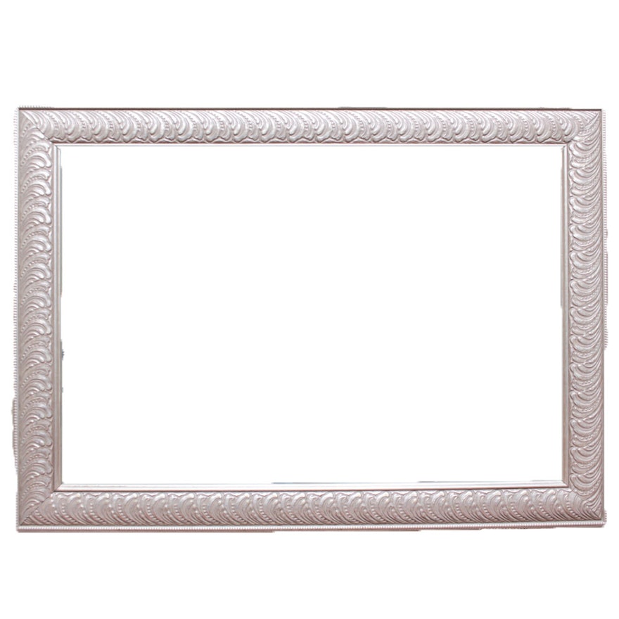 Silver Tone Framed Wall Mirror