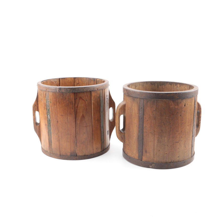 Japanese Wooden Rice Buckets