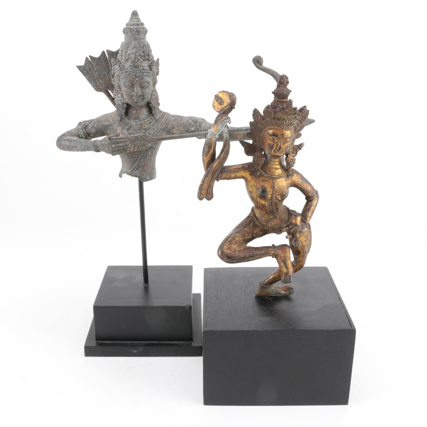 Stone and Metal Hindu Inspired Figurines