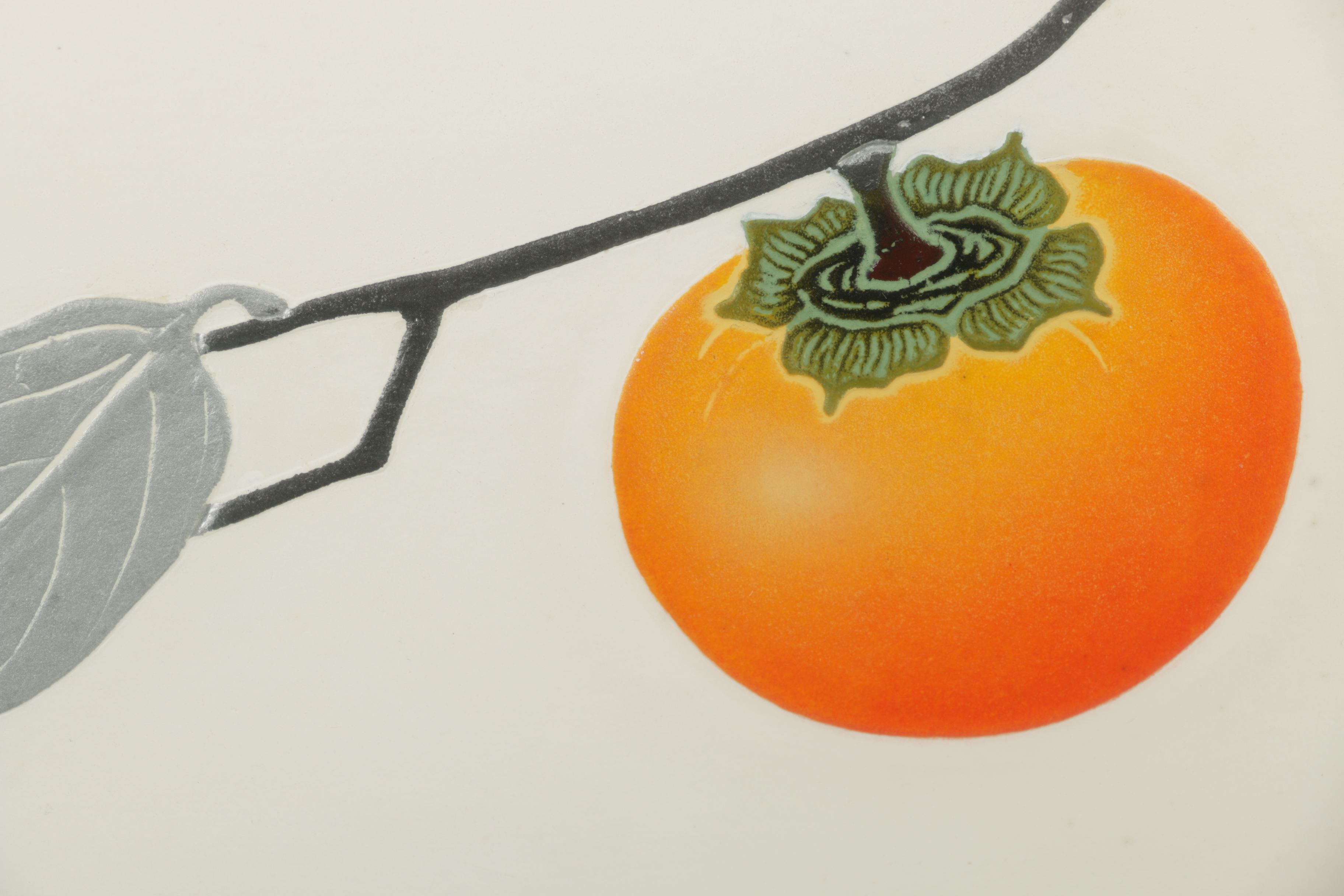 Haku Maki Woodcut Print "81-35 (Persimmon)"