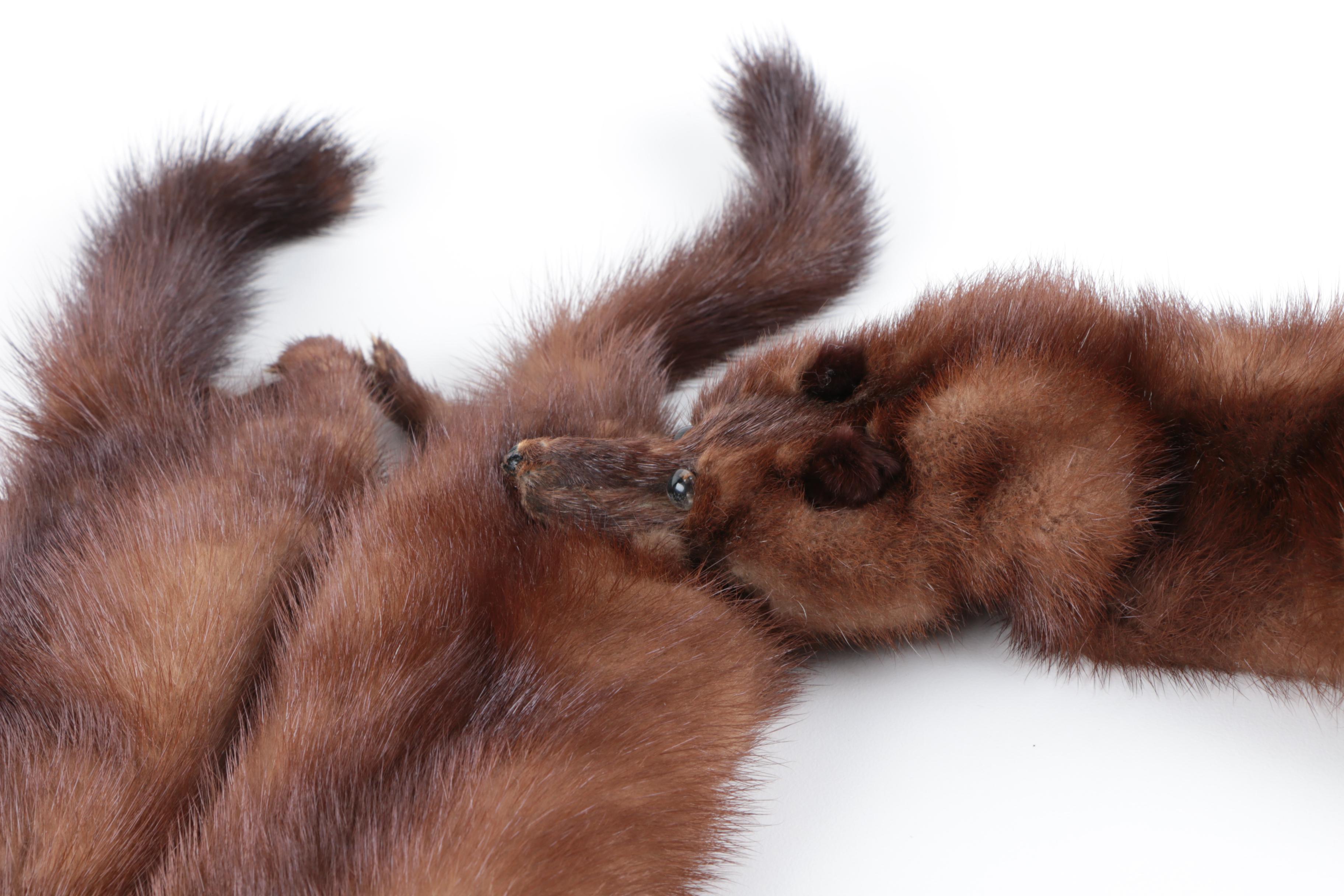 Vintage Full Pelt Mink Fur Stole