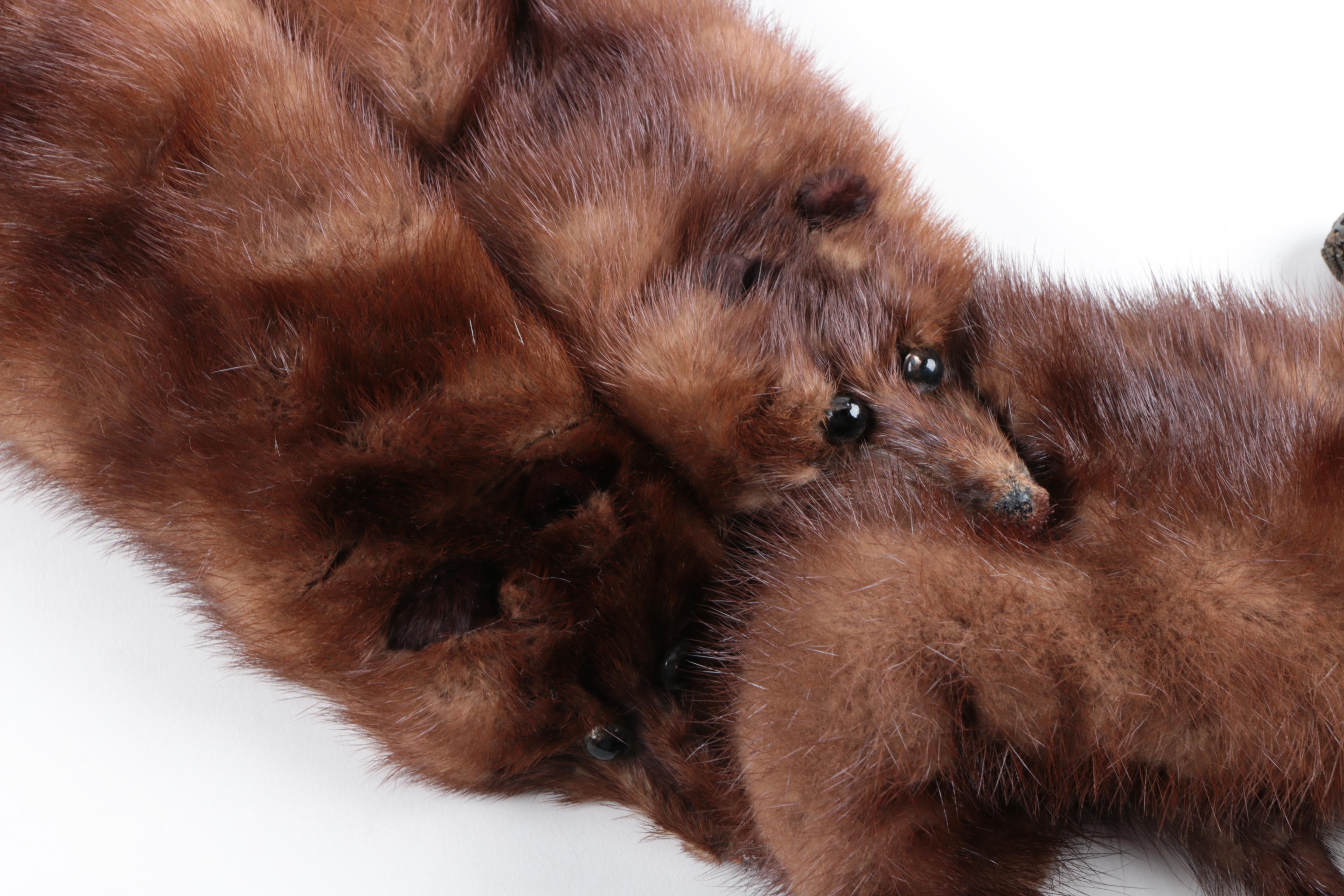 Vintage Full Pelt Mink Fur Stole