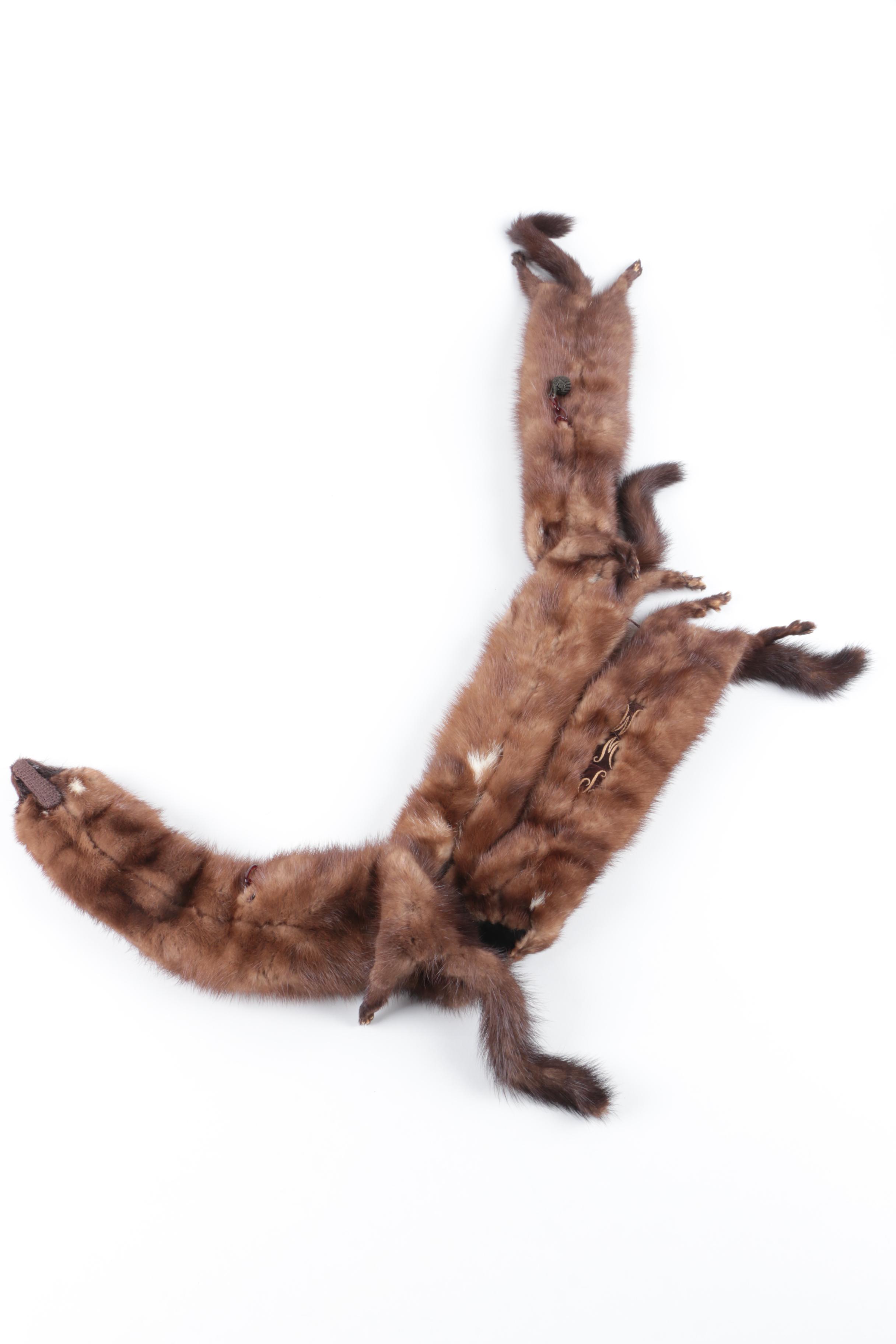 Vintage Full Pelt Mink Fur Stole