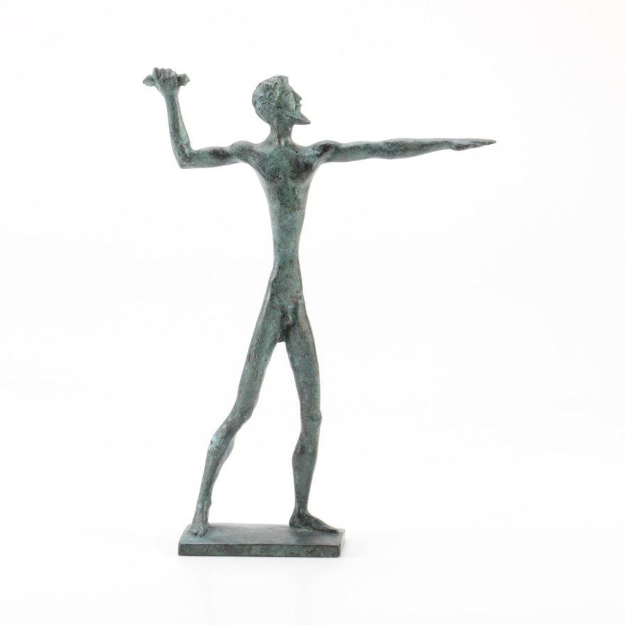 Reproduction Figure of Zeus with Lightning Bolt