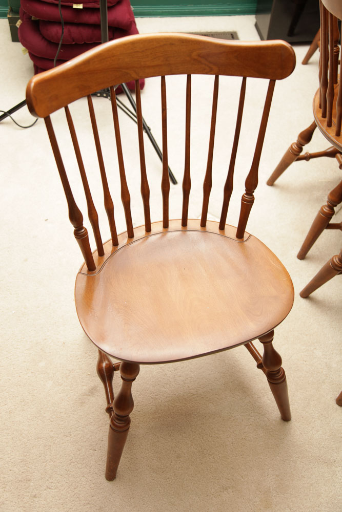 Vintage Dining Table with Chairs by Nichols and Stone