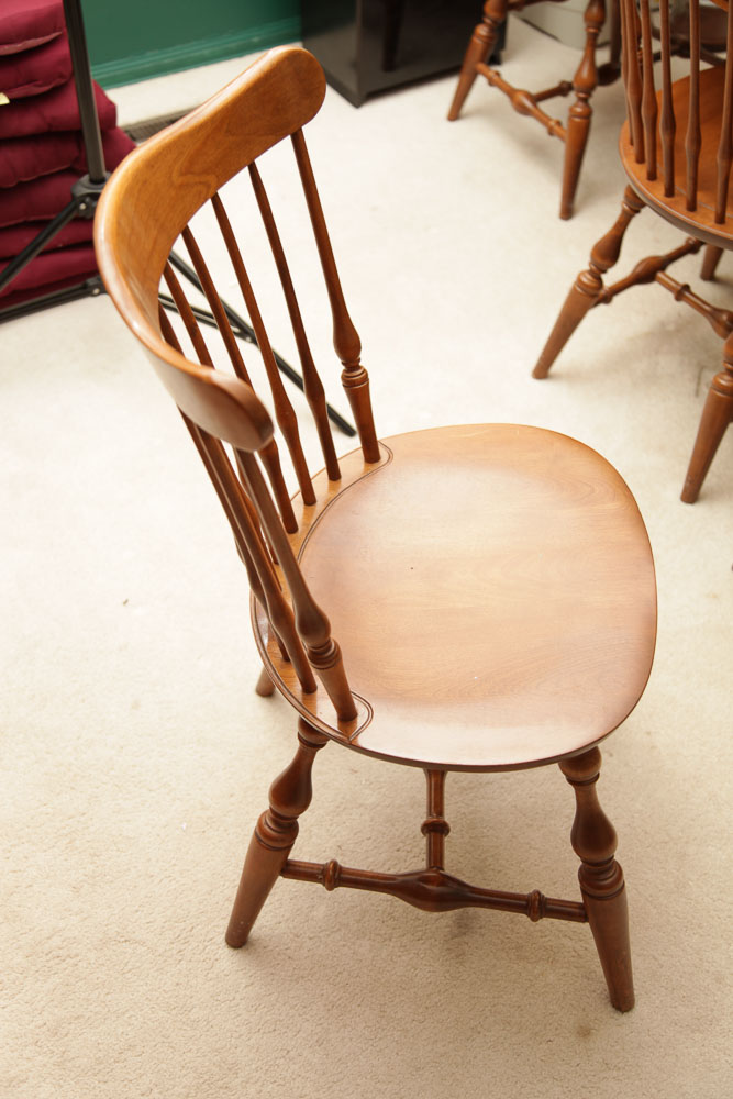 Vintage Dining Table with Chairs by Nichols and Stone