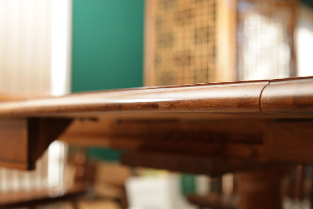 Vintage Dining Table with Chairs by Nichols and Stone