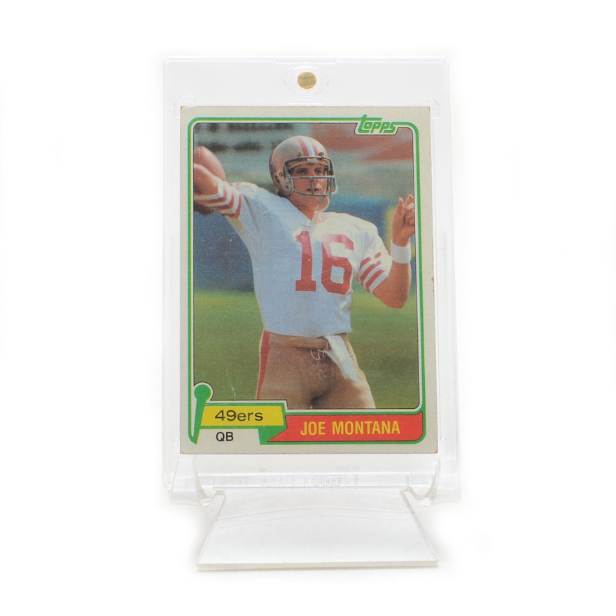 1981 Joe Montana San Fransisco 49ers Topps Rookie Football Card