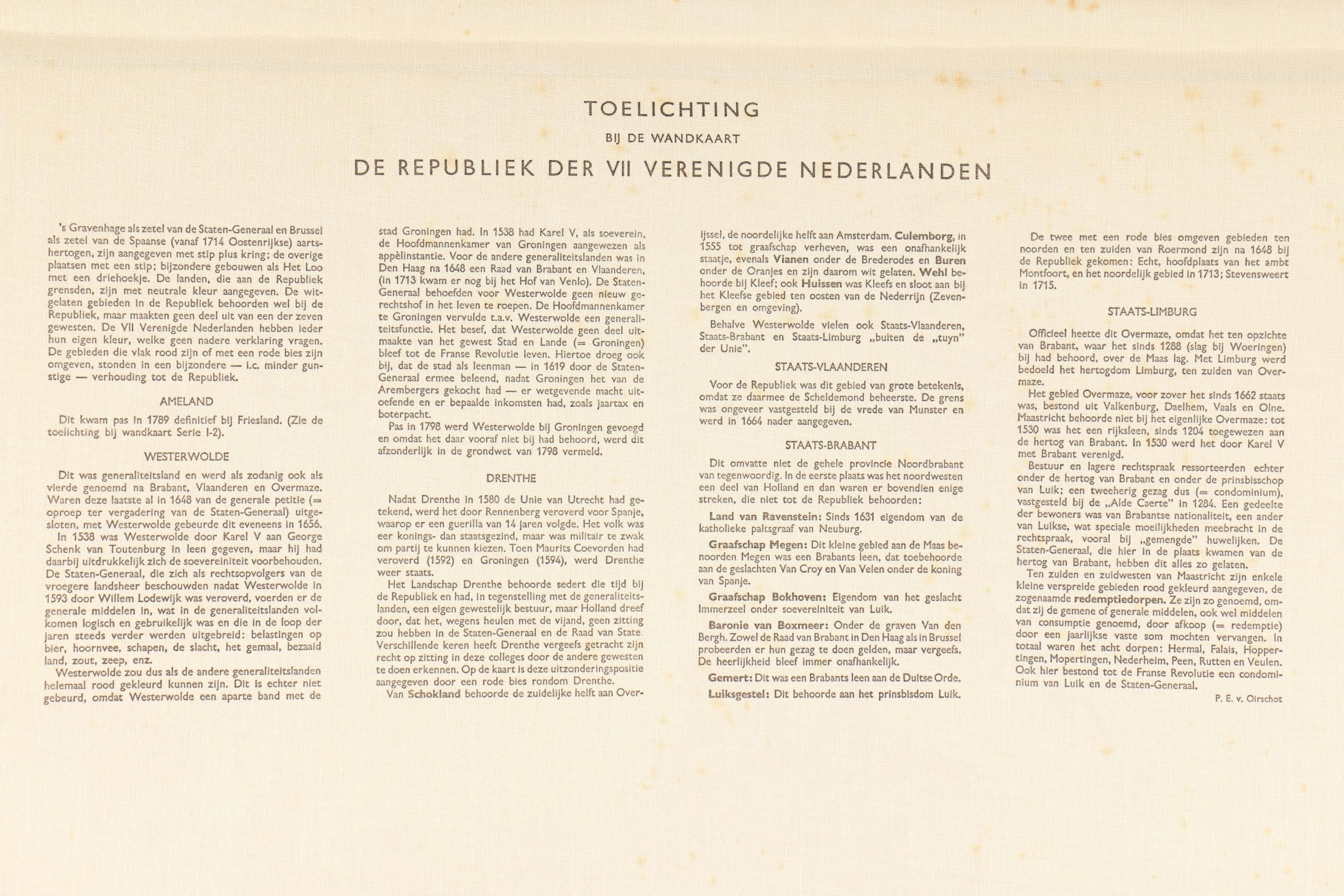 Dutch Language School Roll-Down Map of the Netherlands