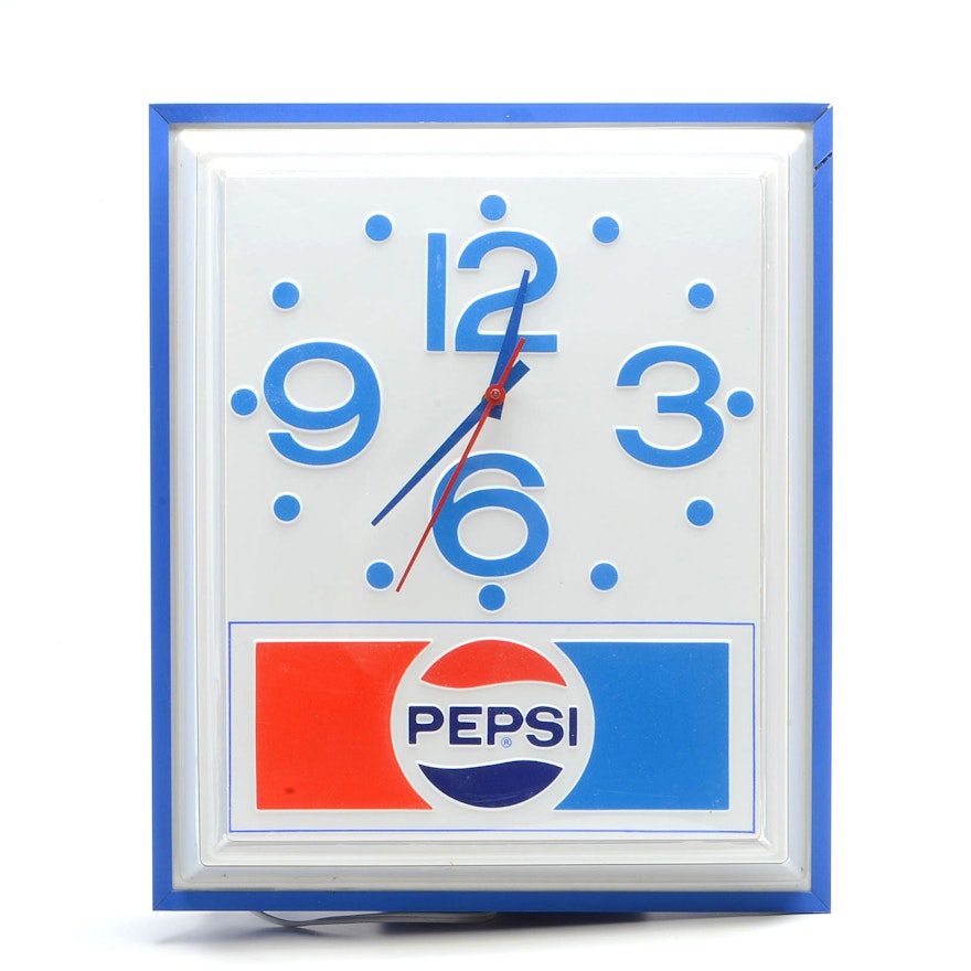 Vintage Light-Up "Pepsi-Cola" Wall Clock