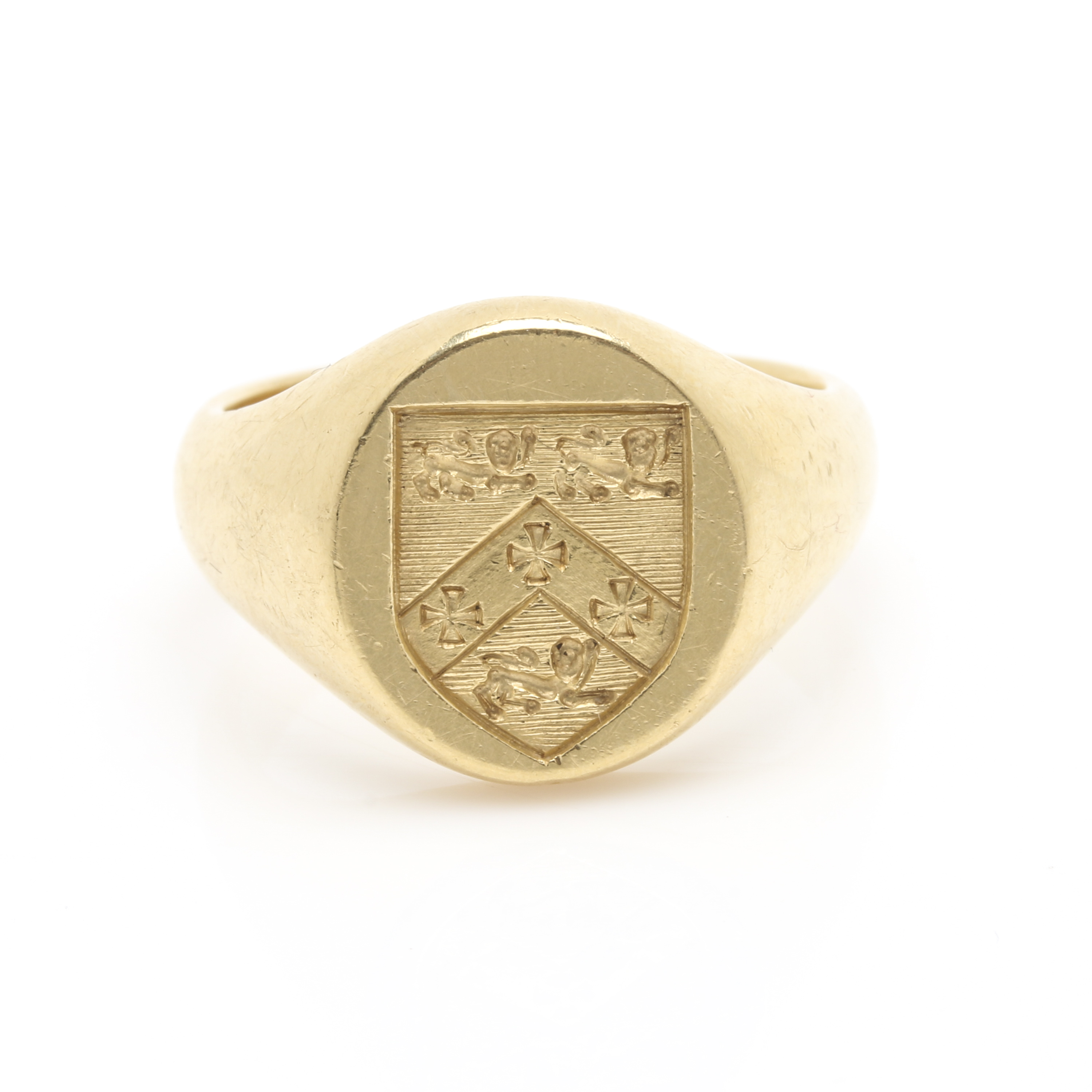 Tiffany & Co. 18K Yellow Gold Customized Signet Ring