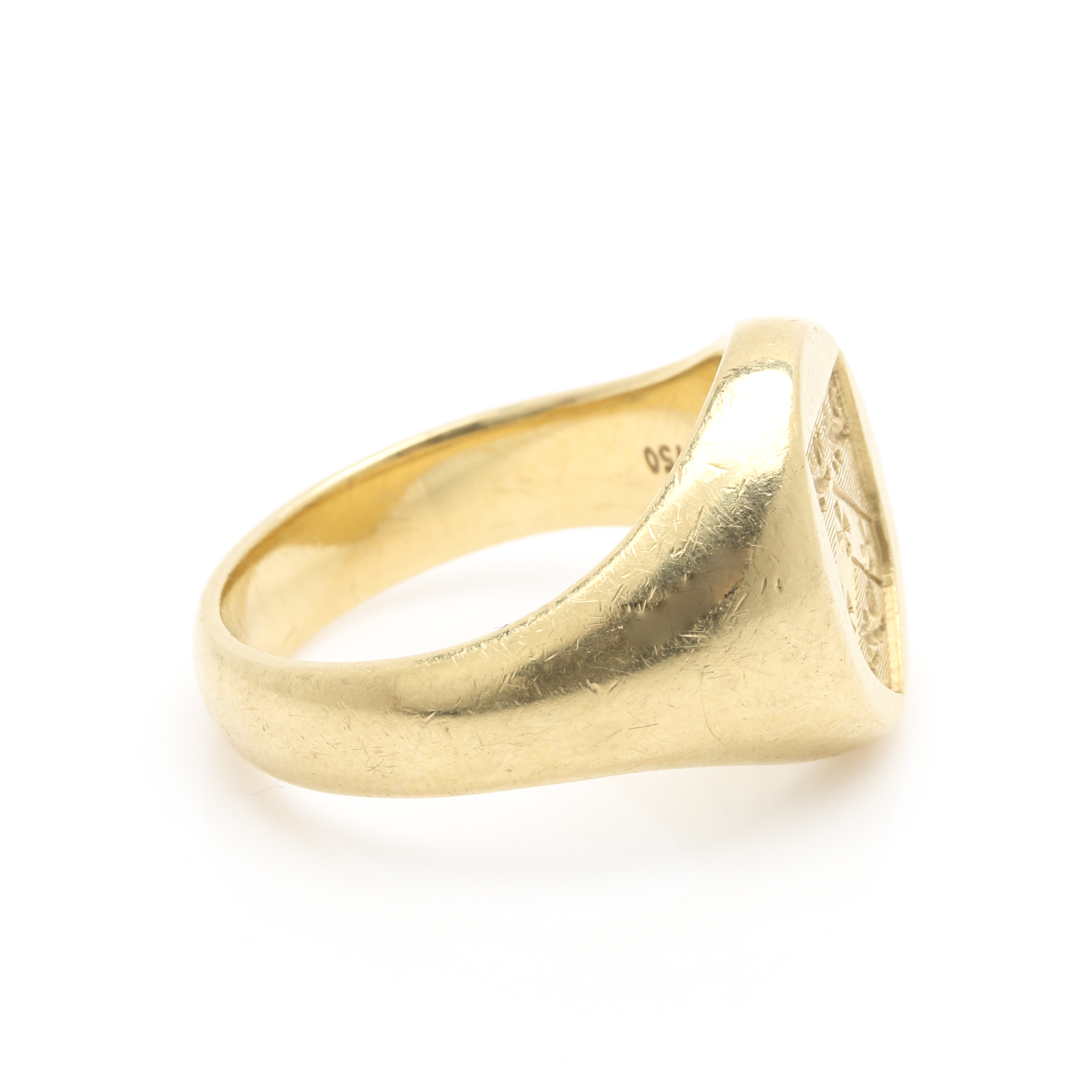 Tiffany & Co. 18K Yellow Gold Customized Signet Ring