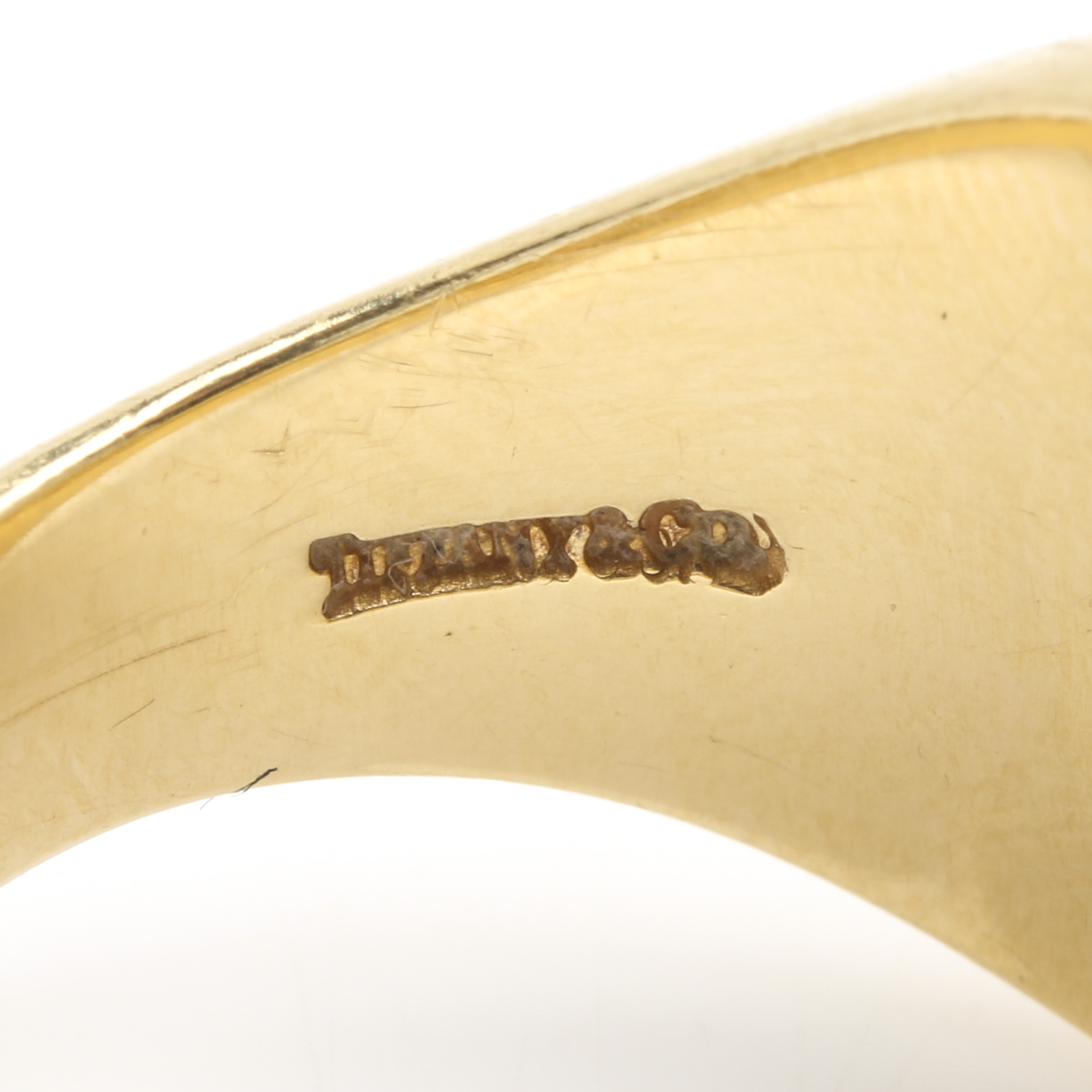 Tiffany & Co. 18K Yellow Gold Customized Signet Ring