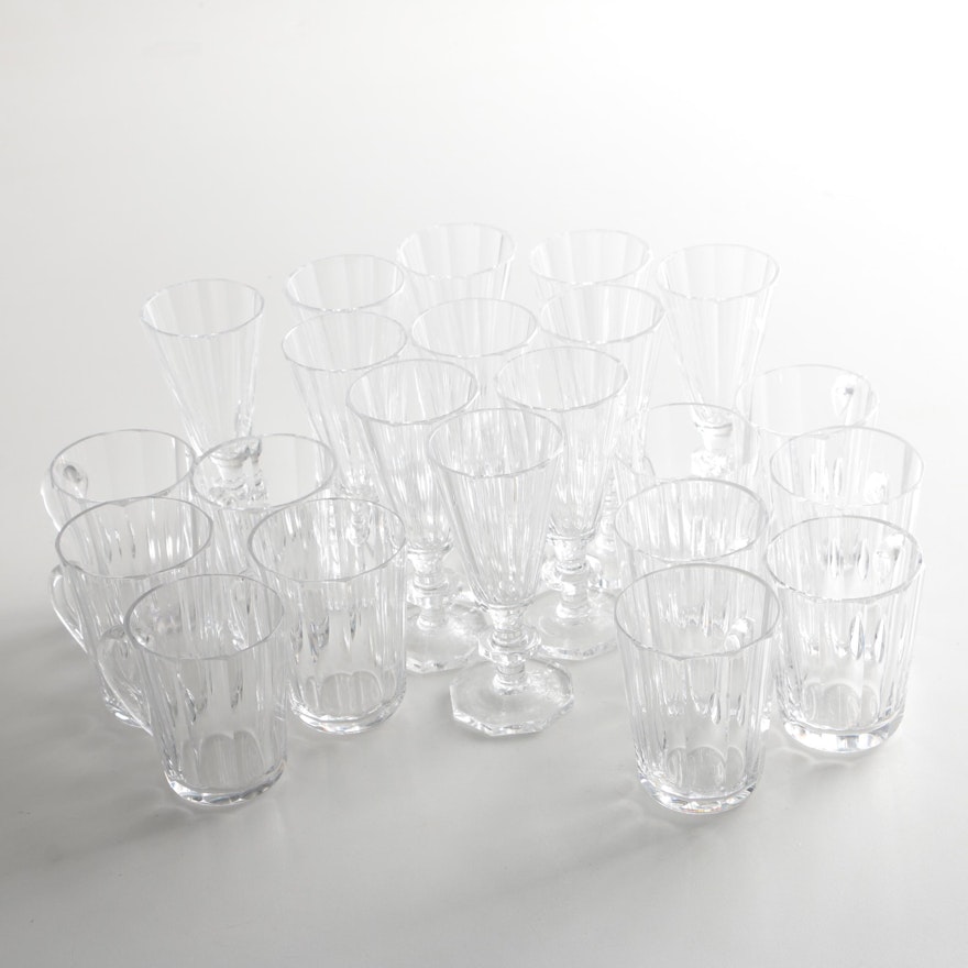 Kosta Glass Mugs with Sherry Glasses