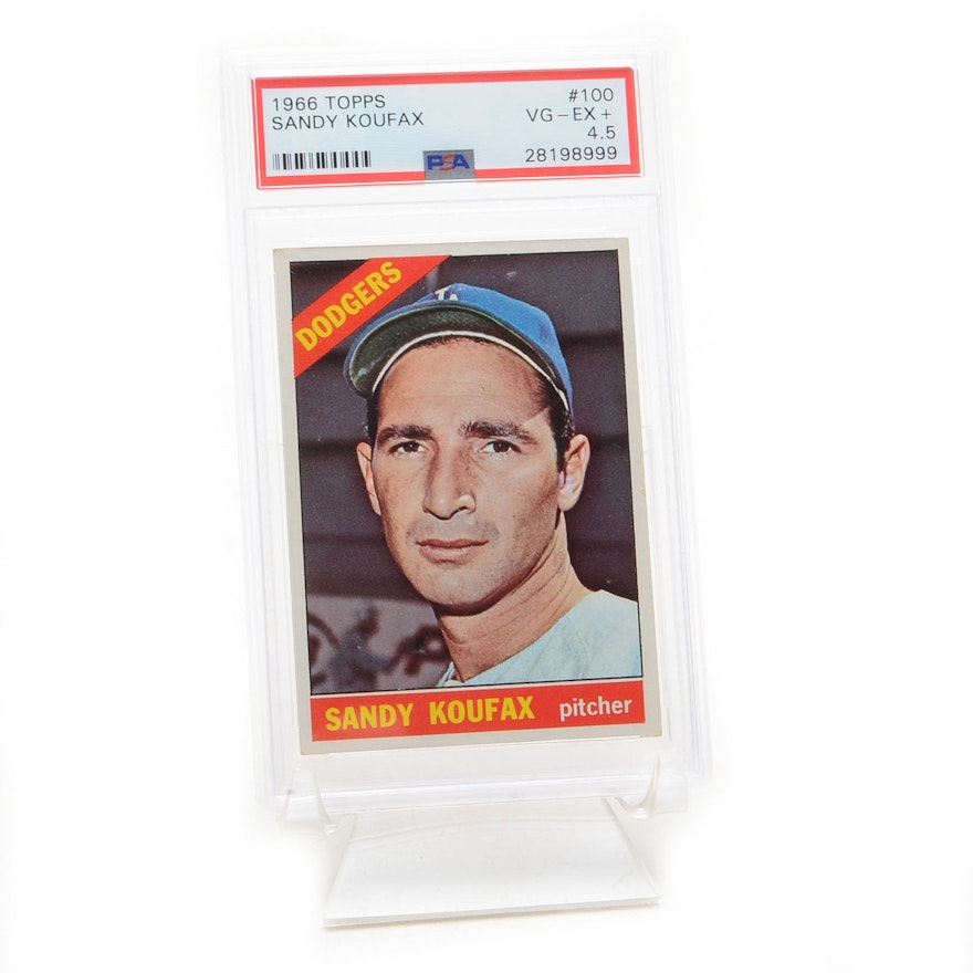 1966 Sandy Koufax Dodgers Topps PSA Graded Baseball Card