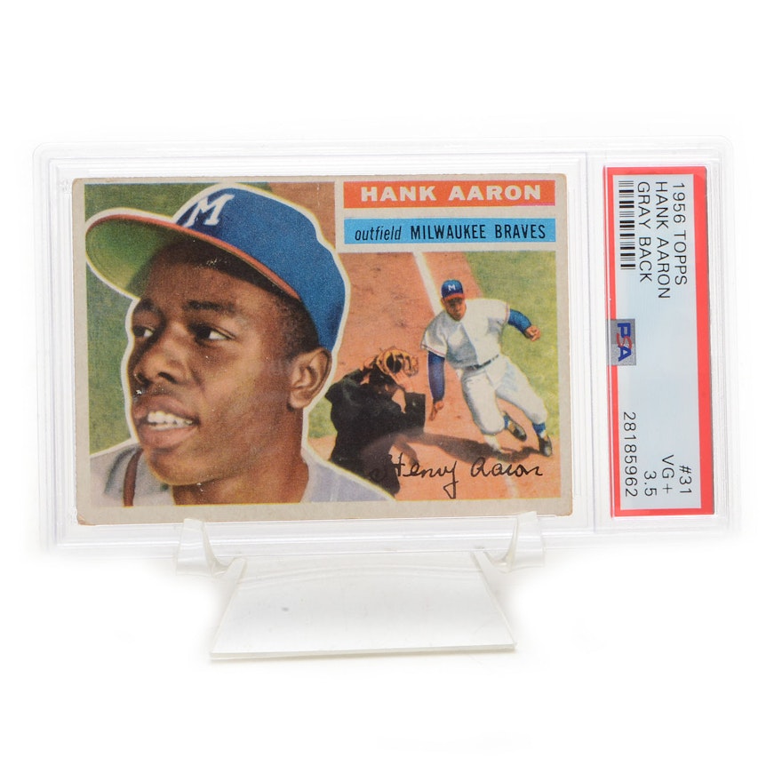 1956 Hank Aaron Topps PSA Graded Baseball Card