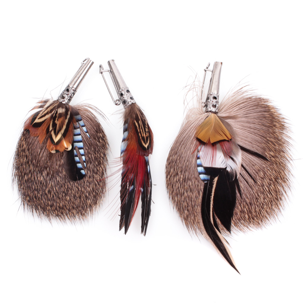 Vintage European Feather Pins