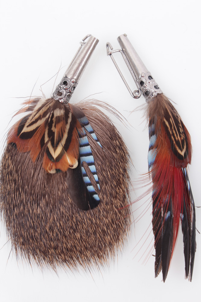 Vintage European Feather Pins