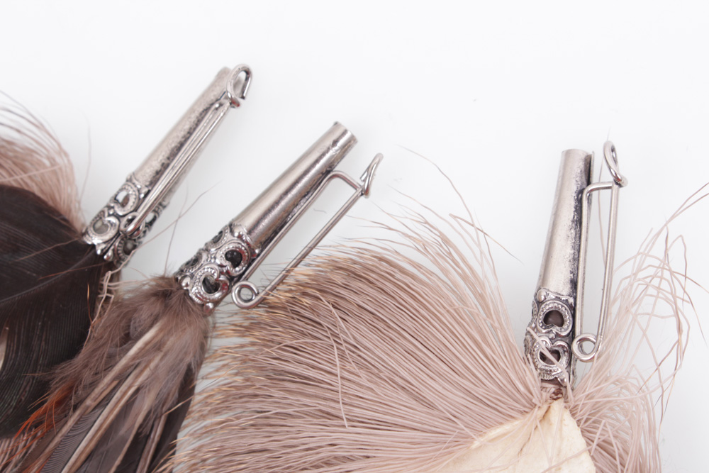 Vintage European Feather Pins