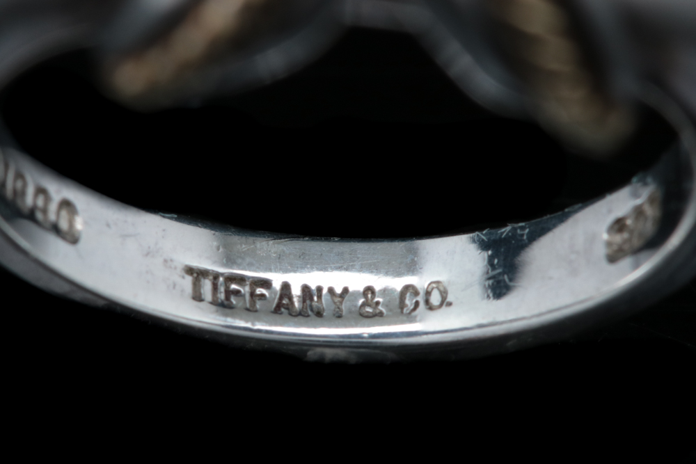 Tiffany & Co. Sterling Silver Signature X Ring with 18K Yellow Gold Accents