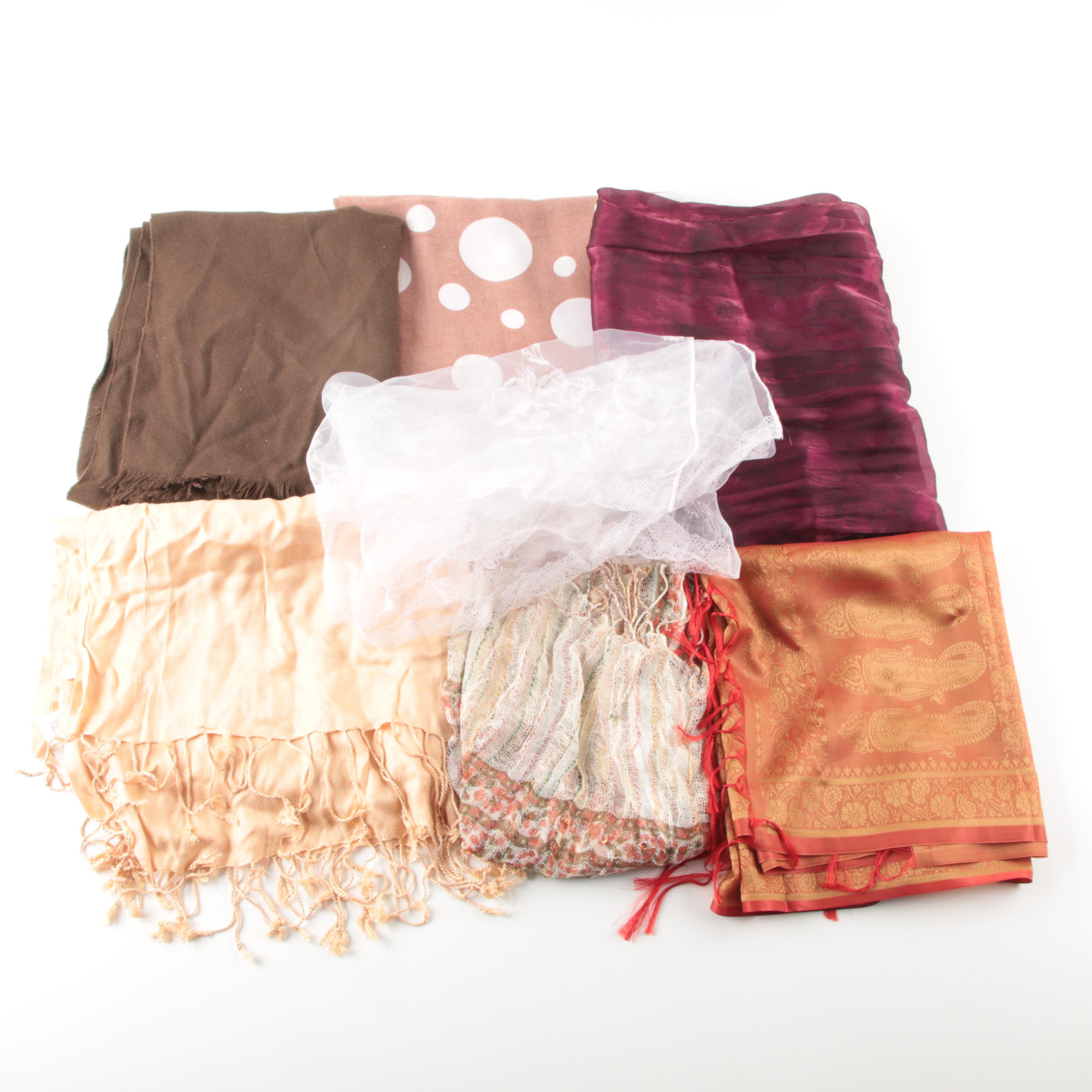 Women's Designer Fashion Scarves Including Prada and Salvatore Ferragamo