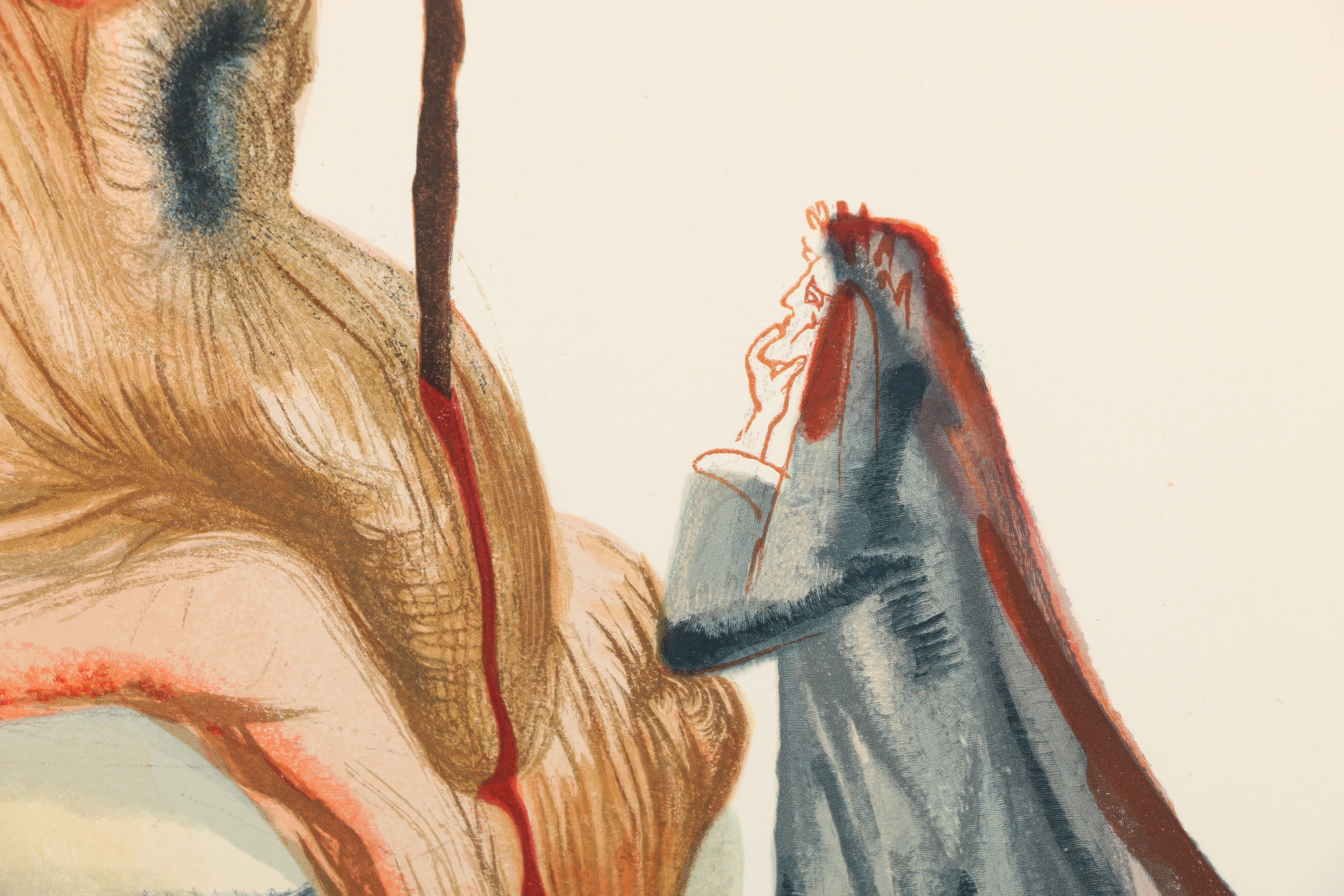 Salvador Dalí Wood Engraving "Hell Canto 18 (The Divine Comedy)"