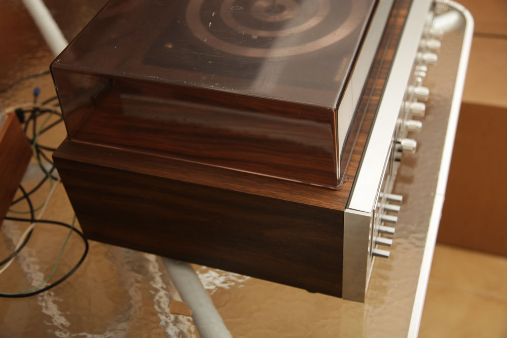 Vintage Fisher Audio System and Lenco L70 Turntable