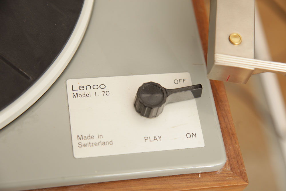 Vintage Fisher Audio System and Lenco L70 Turntable