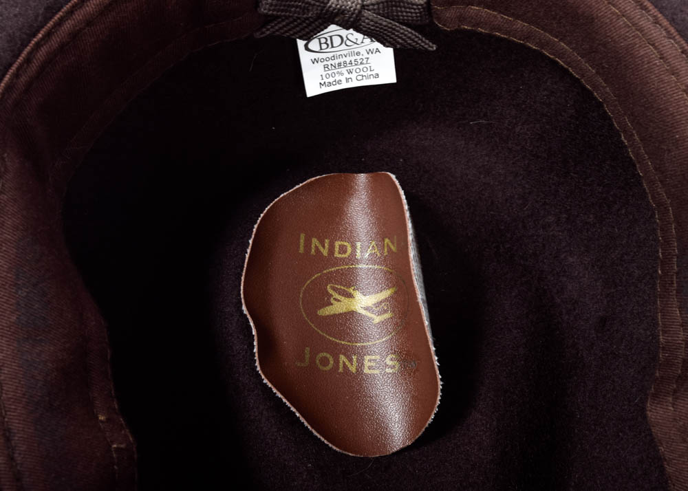 Indiana Jones Wool Hat and Leather Satchel