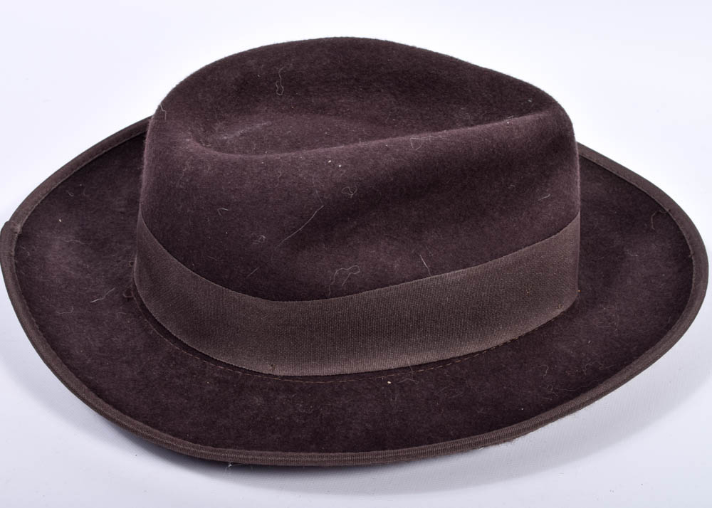 Indiana Jones Wool Hat and Leather Satchel