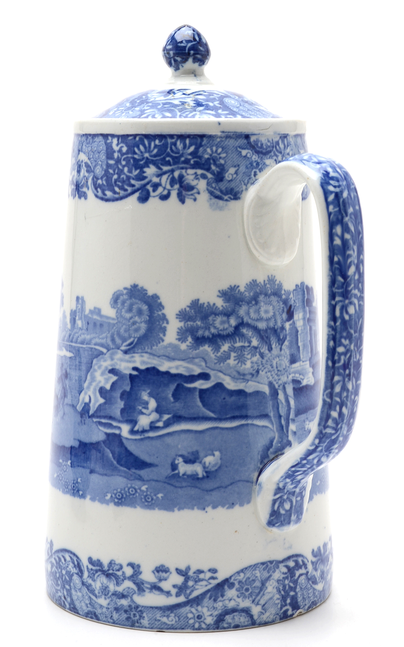 Antique Copeland Spode Coffee Pot and Blue