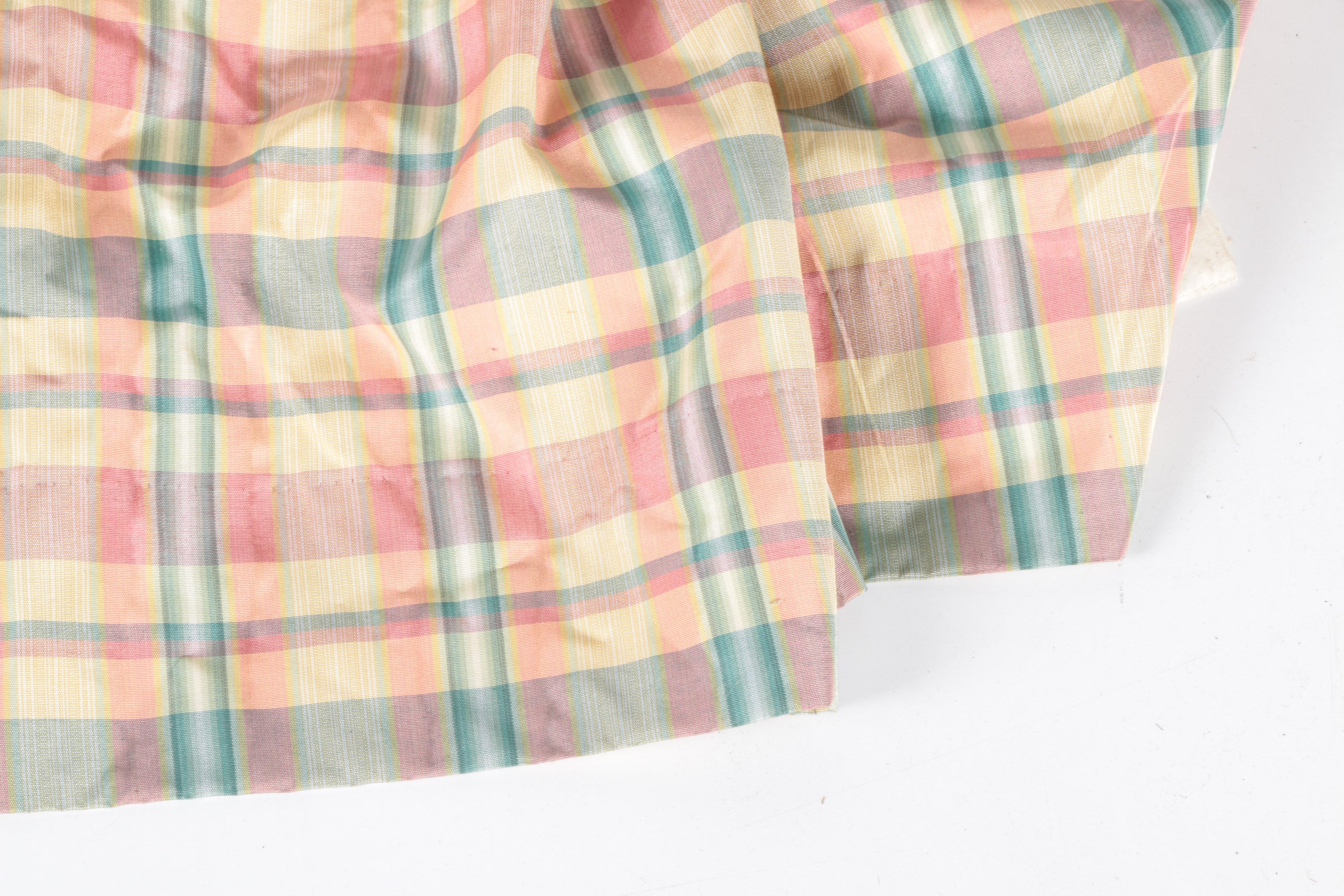 Pairs of Plaid Drapery Panels